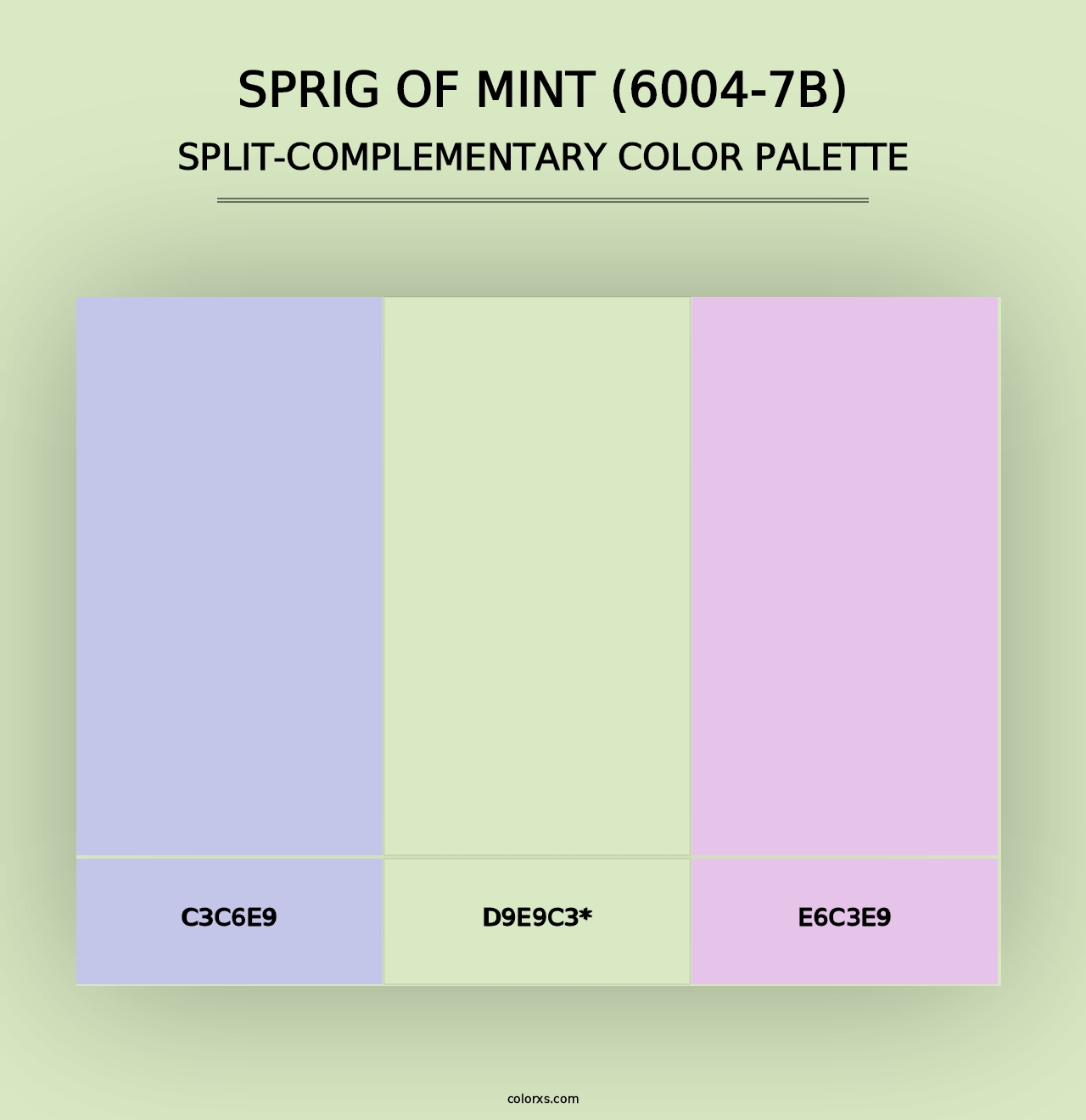 Sprig of Mint (6004-7B) - Split-Complementary Color Palette