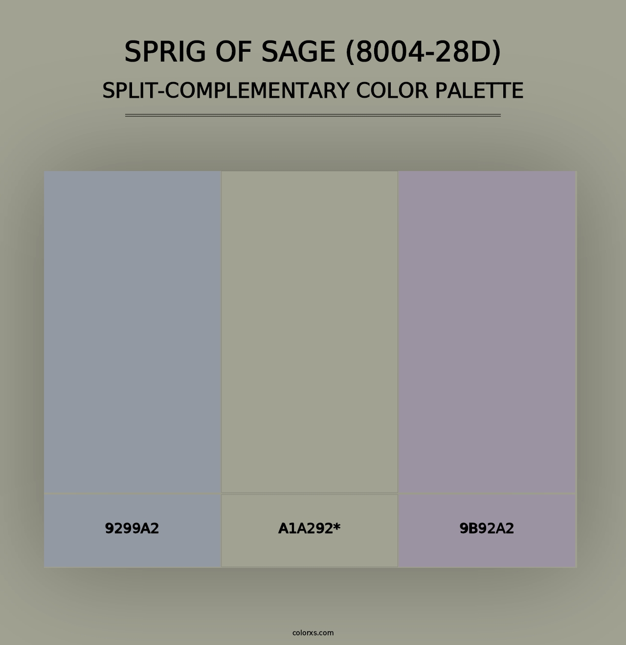 Sprig of Sage (8004-28D) - Split-Complementary Color Palette