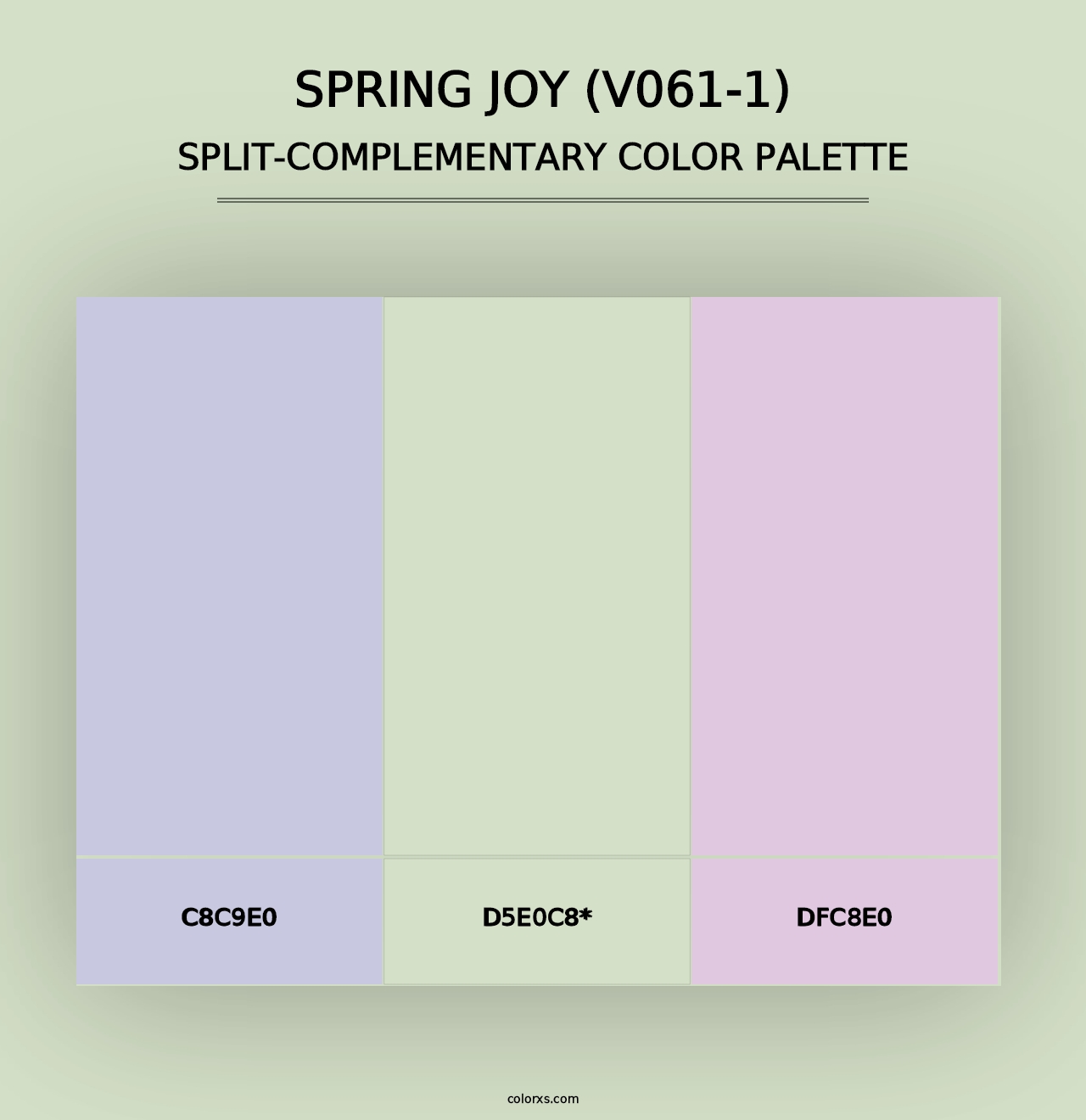 Spring Joy (V061-1) - Split-Complementary Color Palette