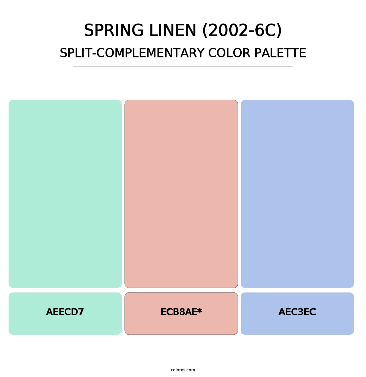 Spring Linen (2002-6C) - Split-Complementary Color Palette