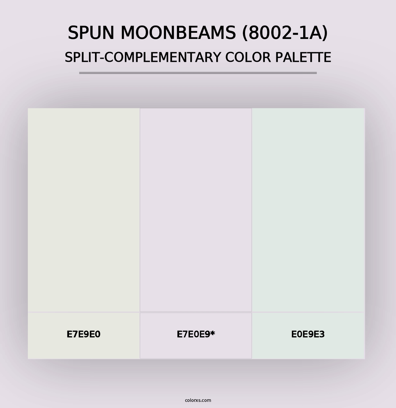 Spun Moonbeams (8002-1A) - Split-Complementary Color Palette