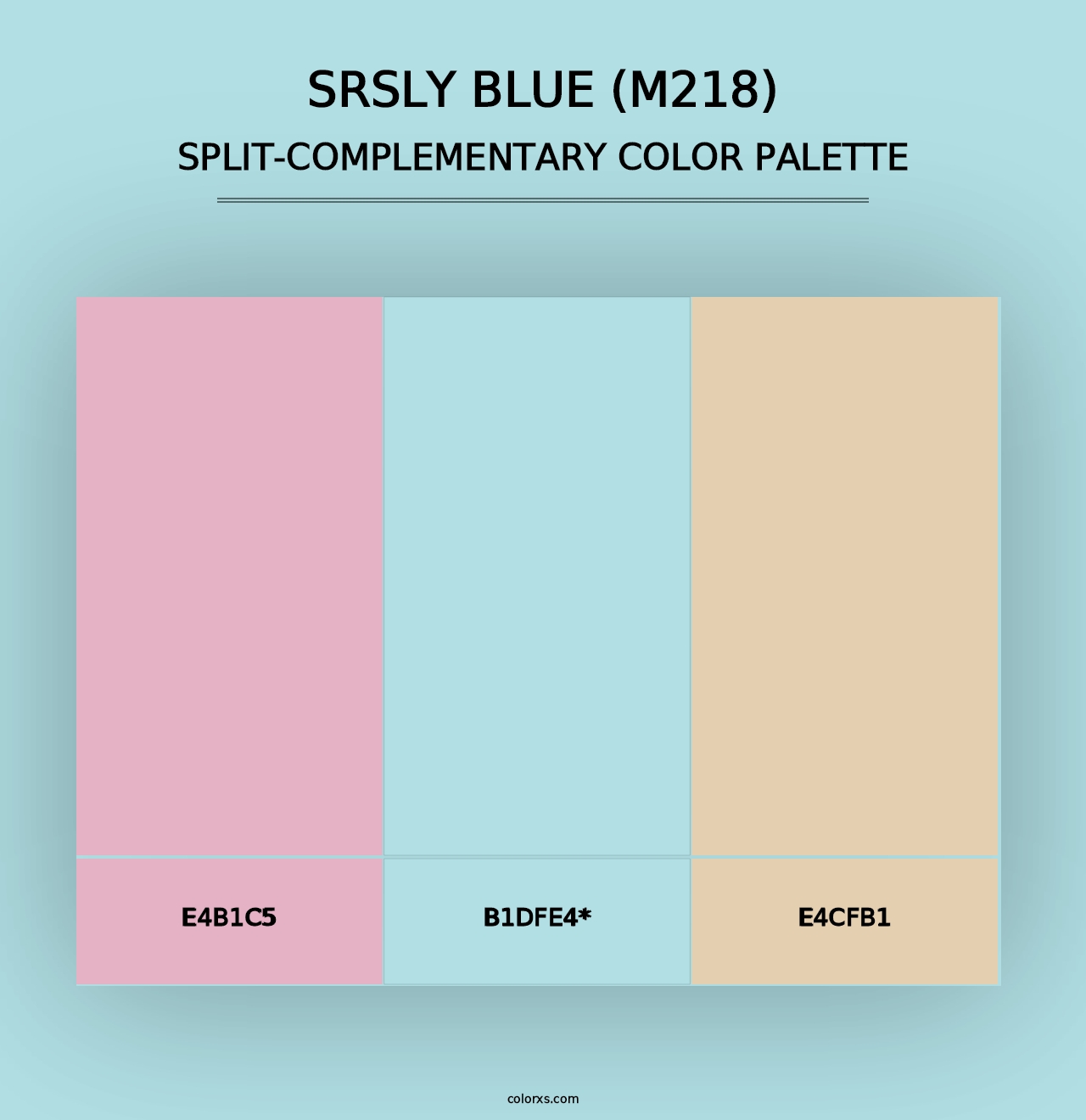 Srsly Blue (M218) - Split-Complementary Color Palette