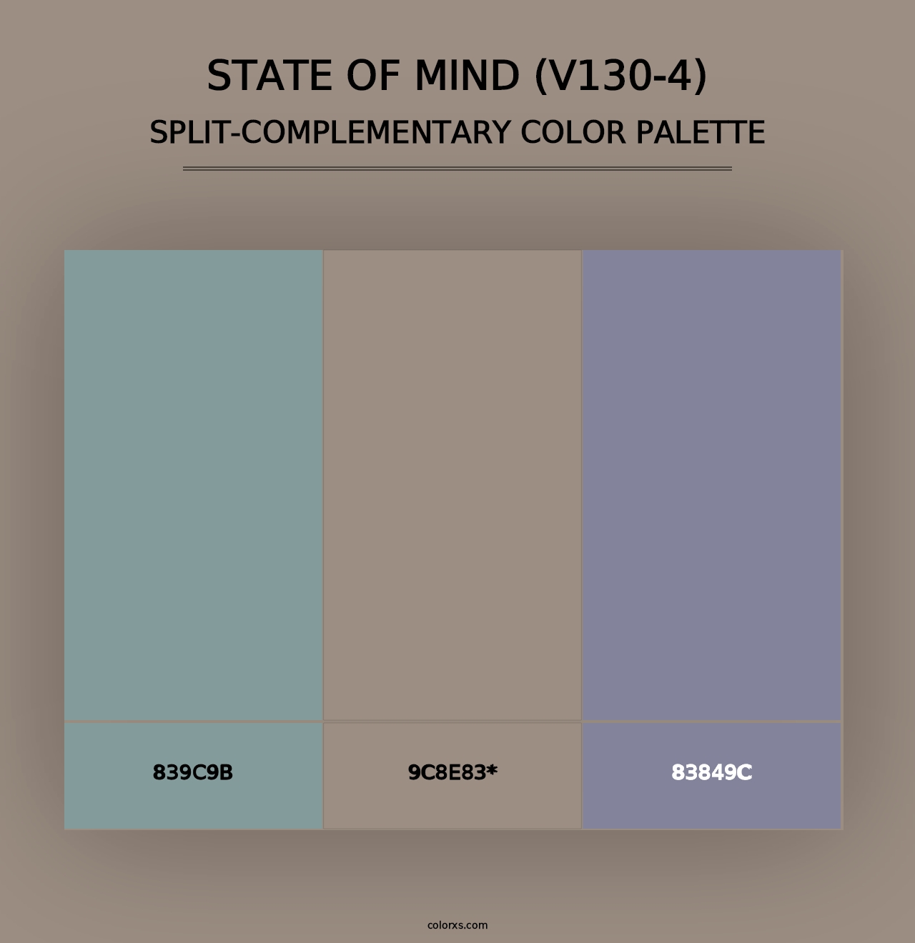 State of Mind (V130-4) - Split-Complementary Color Palette