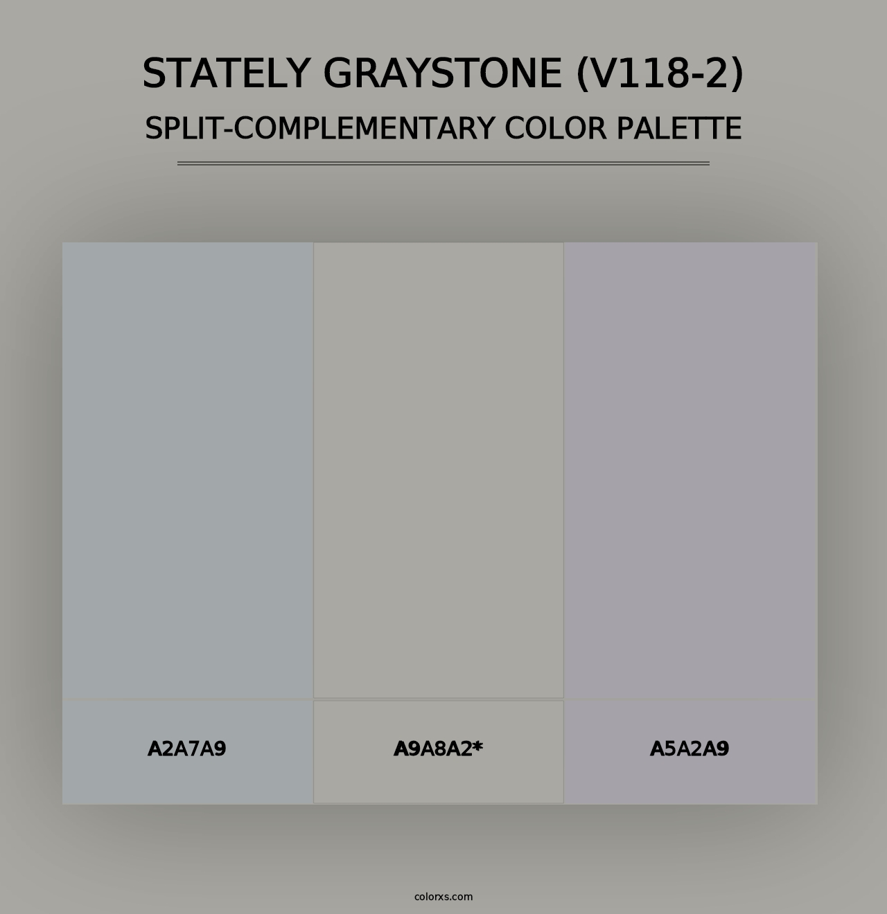 Stately Graystone (V118-2) - Split-Complementary Color Palette