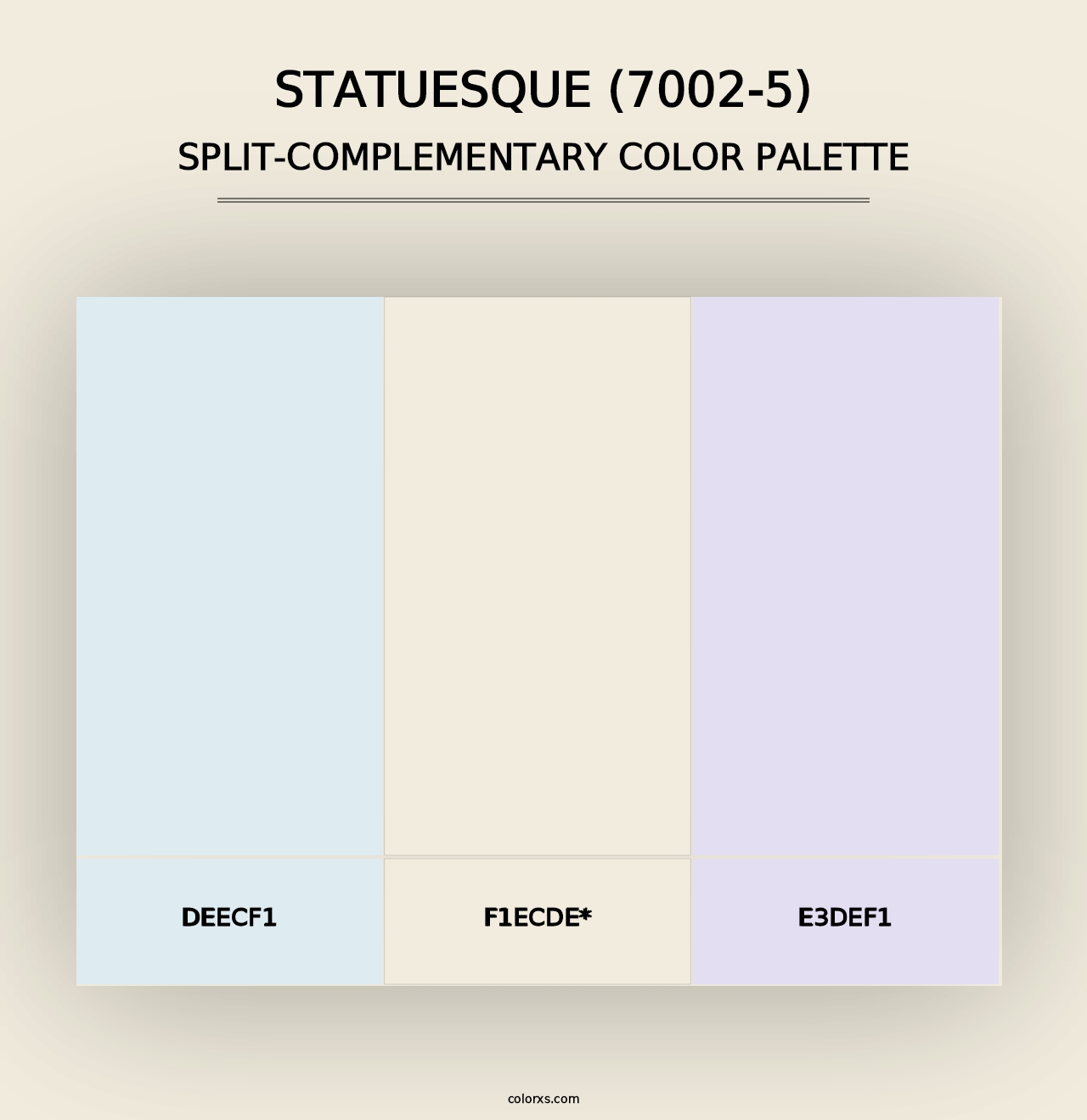 Statuesque (7002-5) - Split-Complementary Color Palette