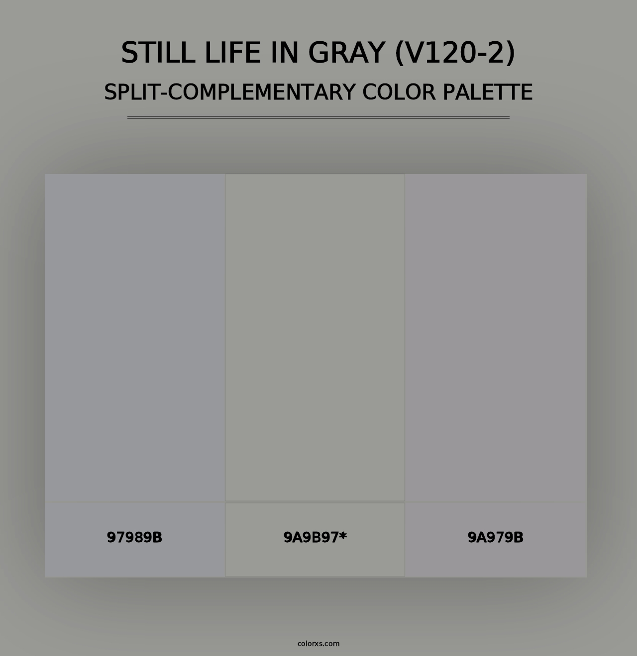 Still Life in Gray (V120-2) - Split-Complementary Color Palette