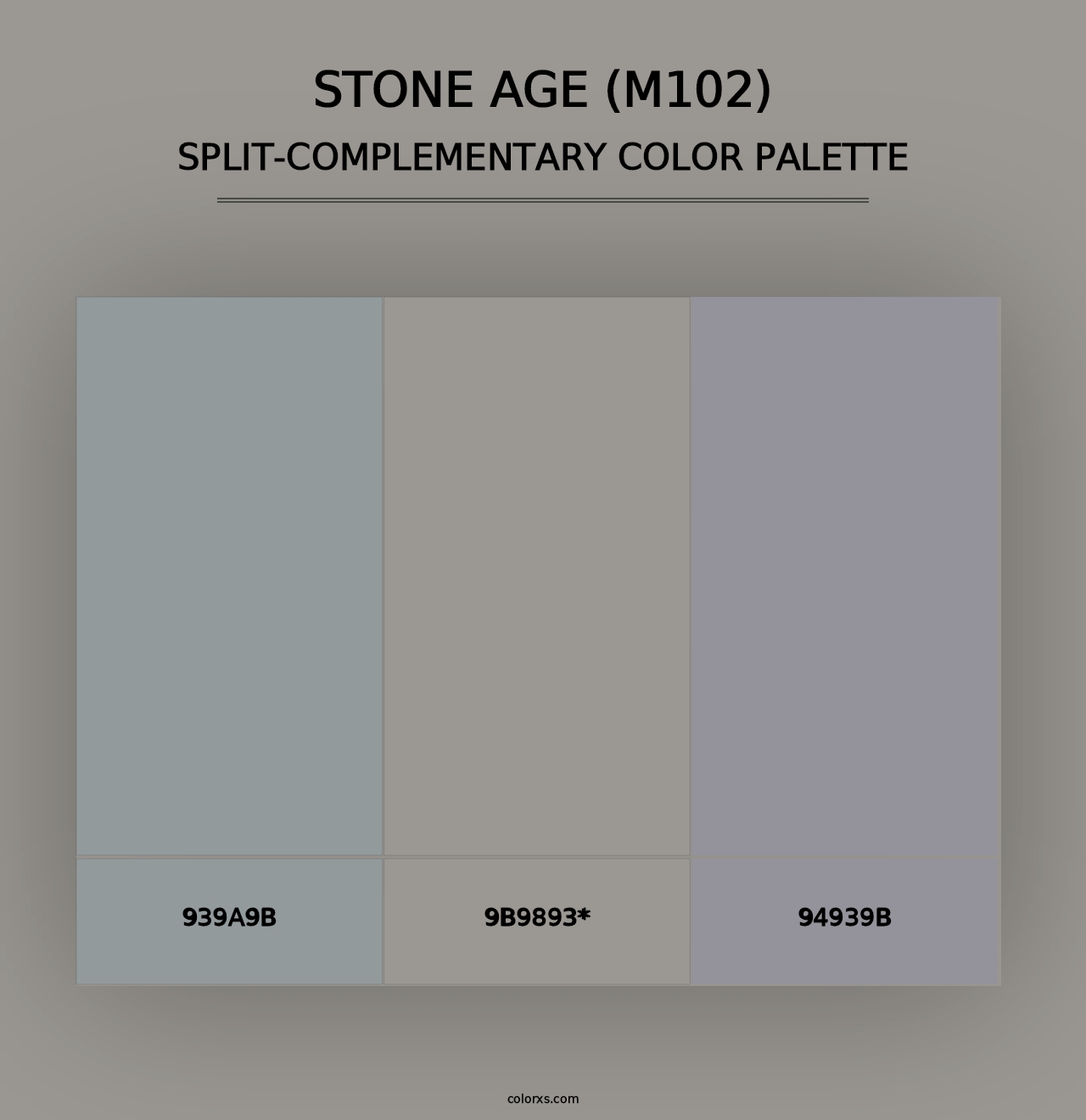 Stone Age (M102) - Split-Complementary Color Palette