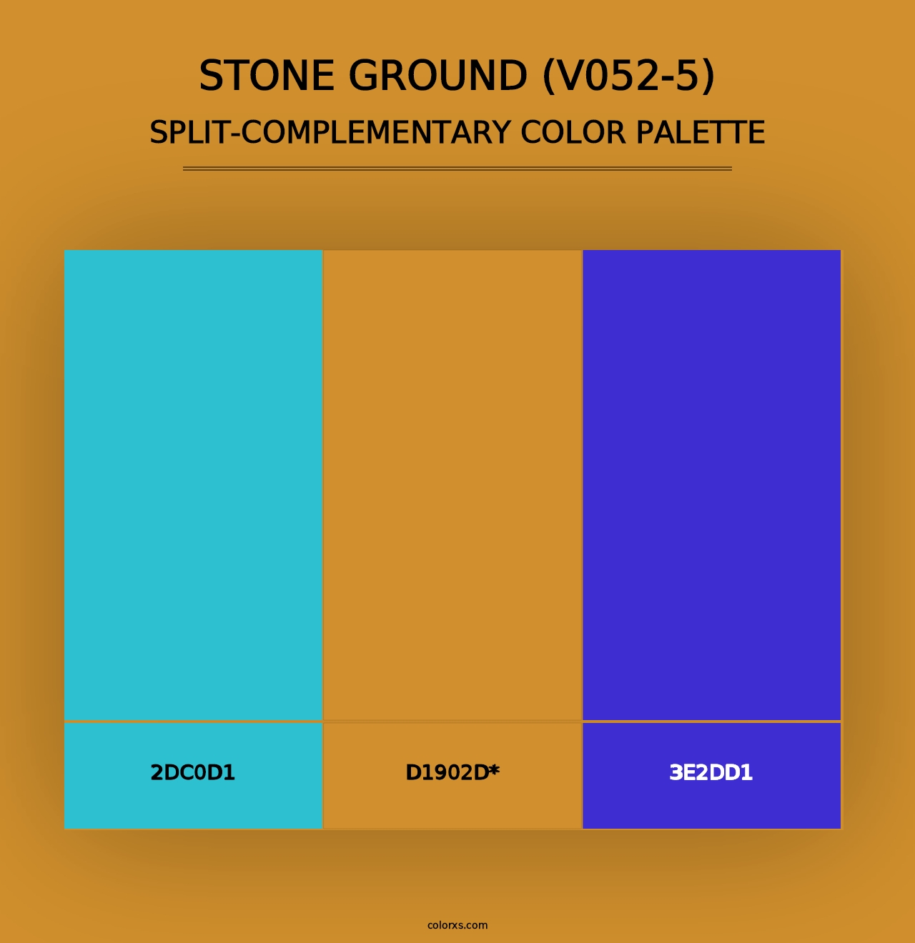 Stone Ground (V052-5) - Split-Complementary Color Palette