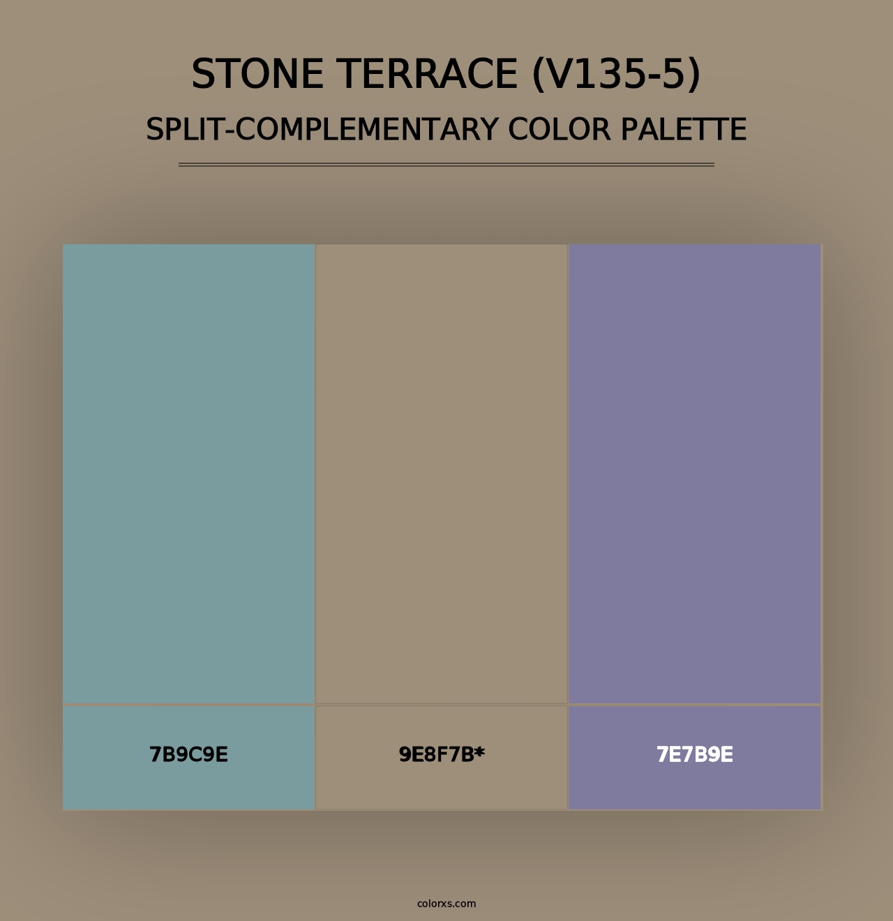 Stone Terrace (V135-5) - Split-Complementary Color Palette