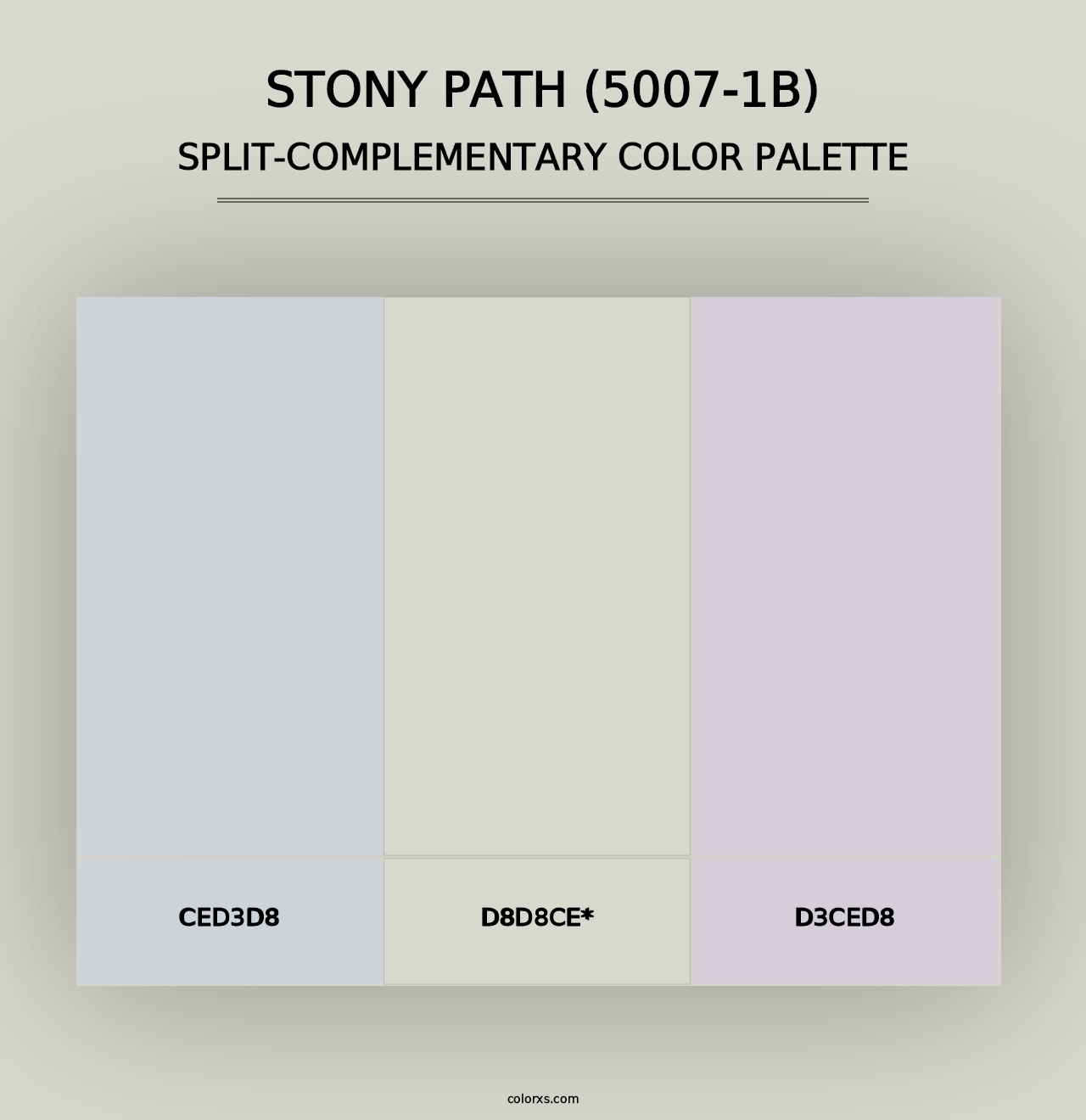 Stony Path (5007-1B) - Split-Complementary Color Palette