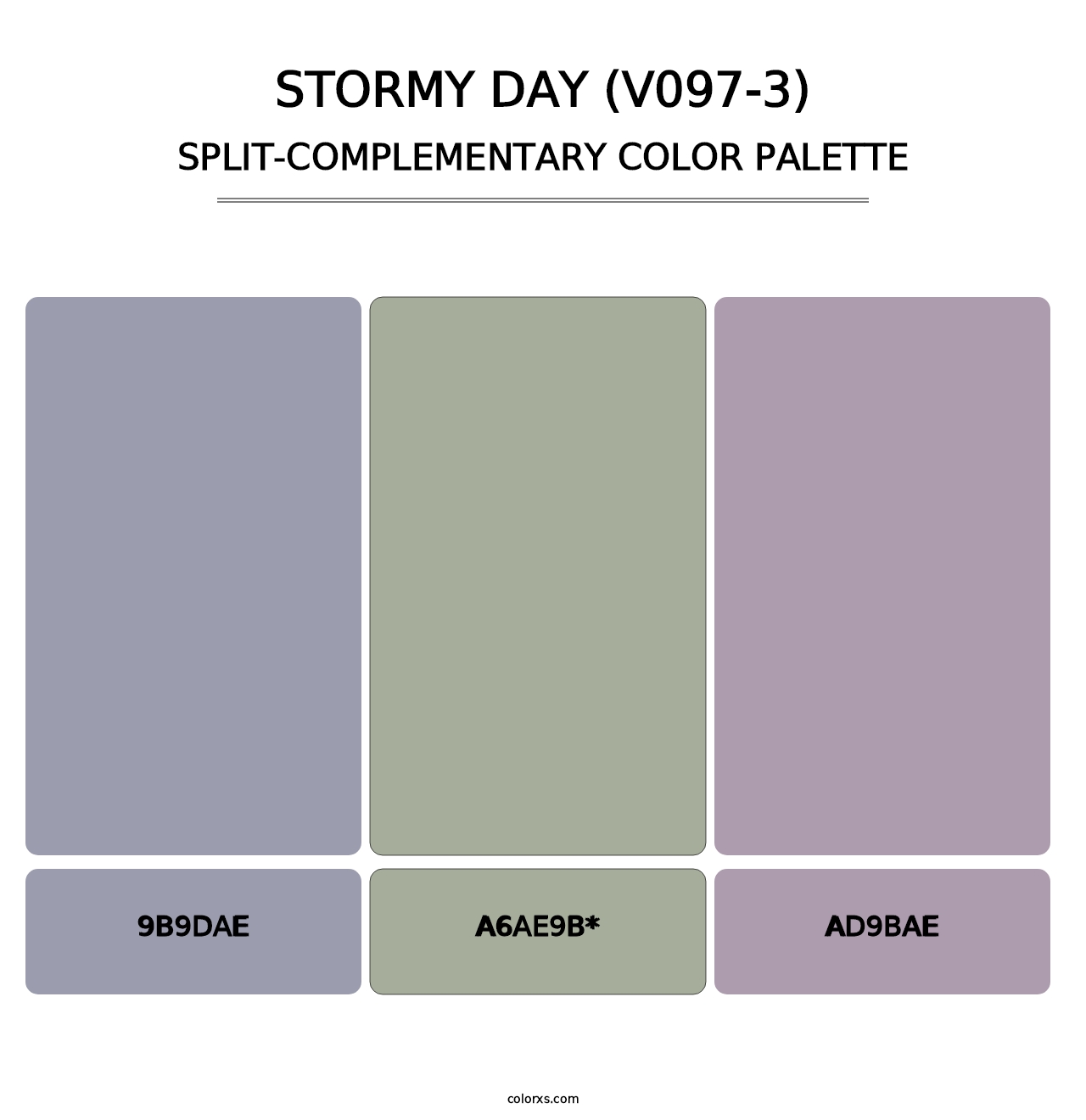 Stormy Day (V097-3) - Split-Complementary Color Palette