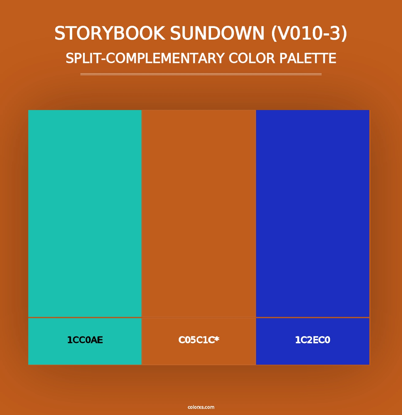 Storybook Sundown (V010-3) - Split-Complementary Color Palette