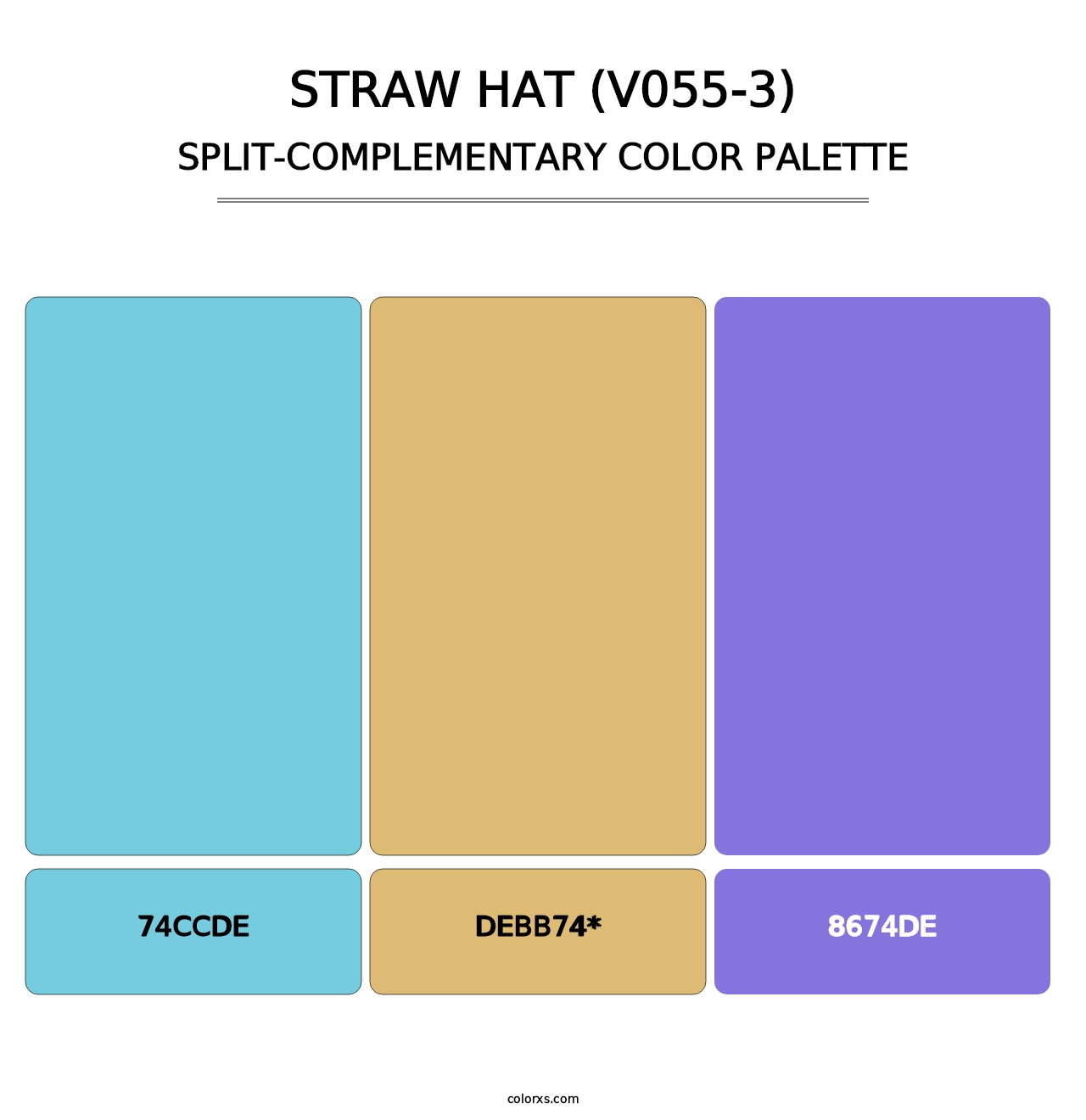 Straw Hat (V055-3) - Split-Complementary Color Palette