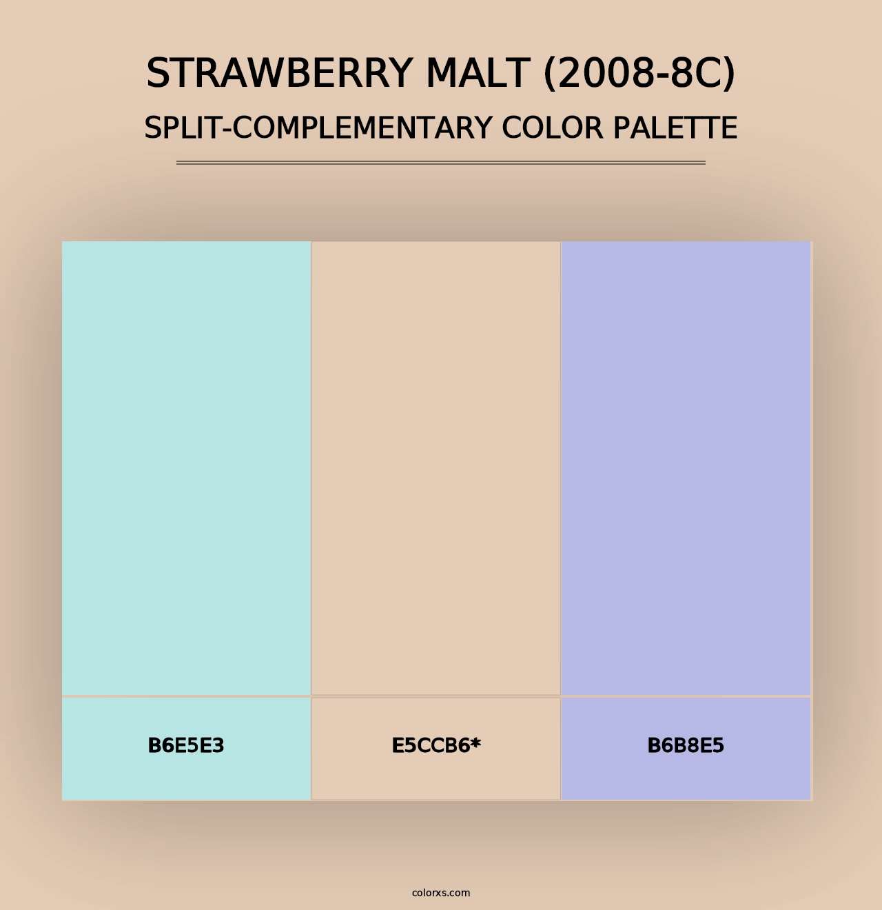 Strawberry Malt (2008-8C) - Split-Complementary Color Palette