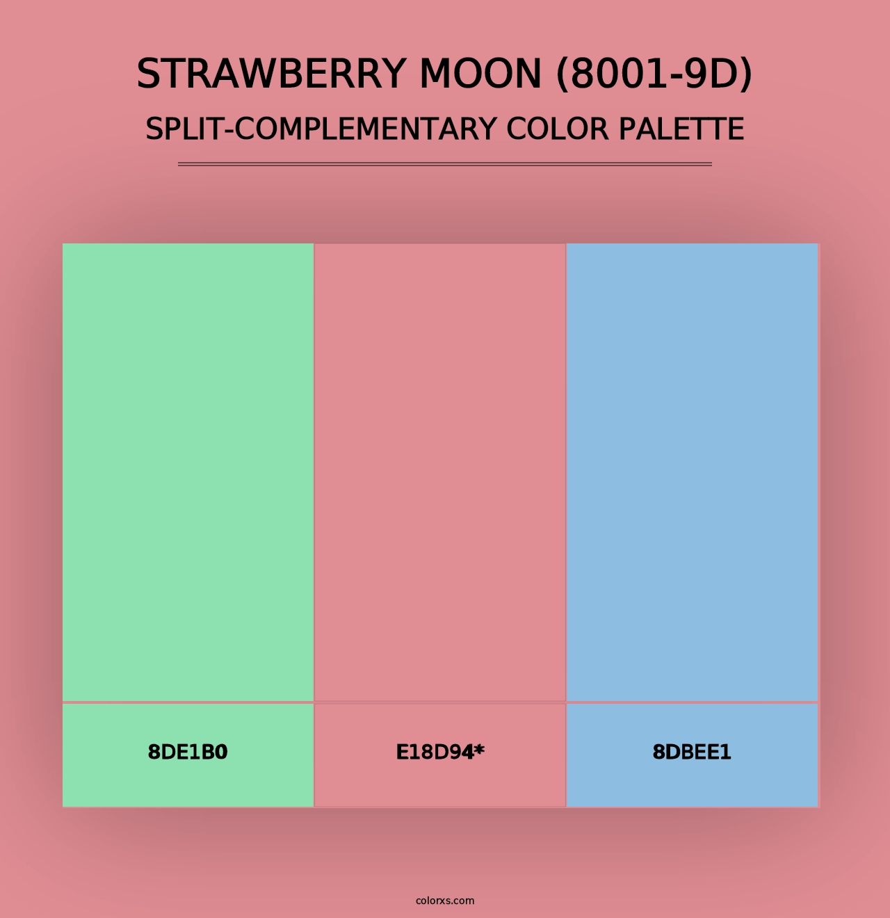 Strawberry Moon (8001-9D) - Split-Complementary Color Palette