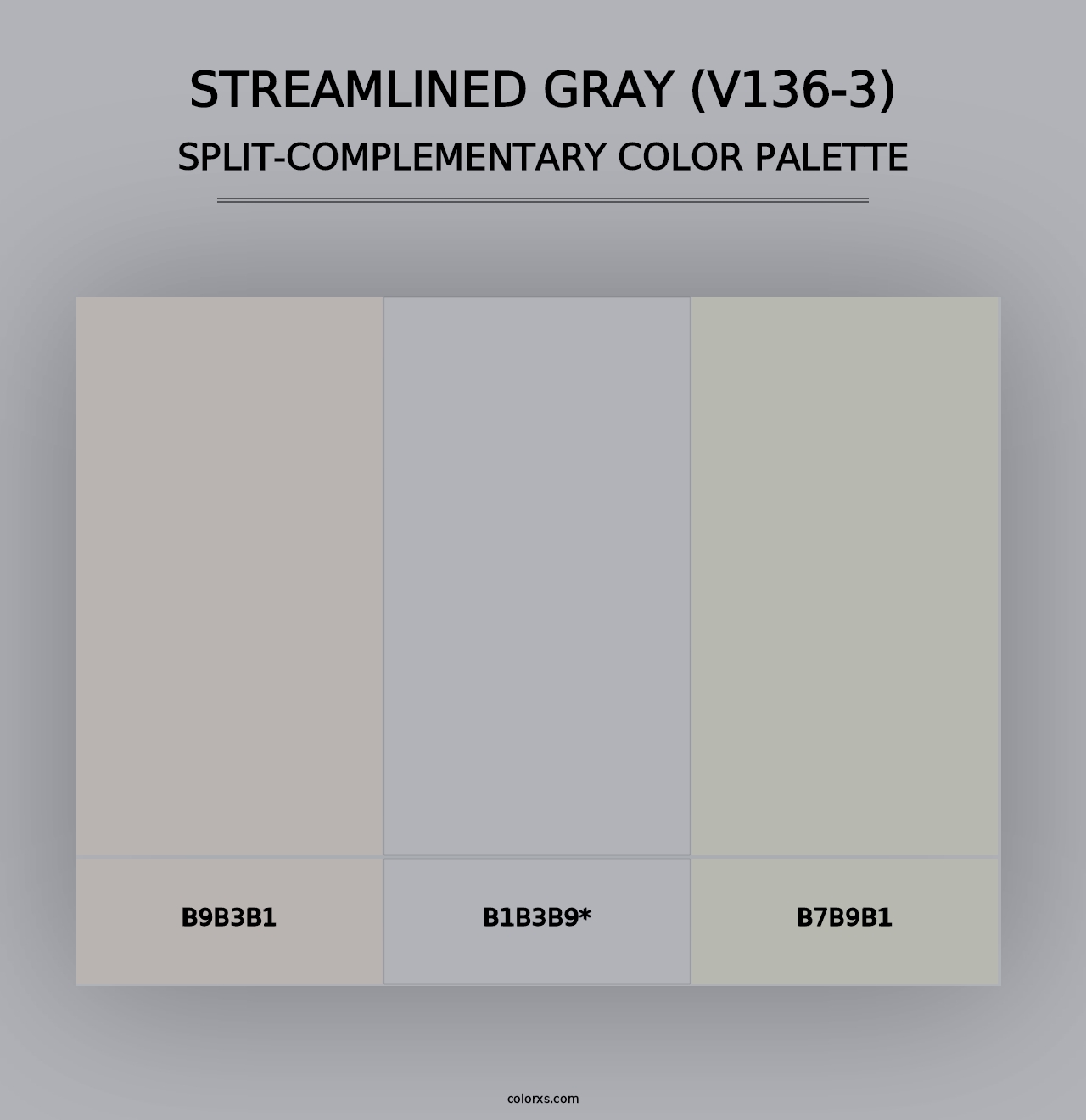 Streamlined Gray (V136-3) - Split-Complementary Color Palette