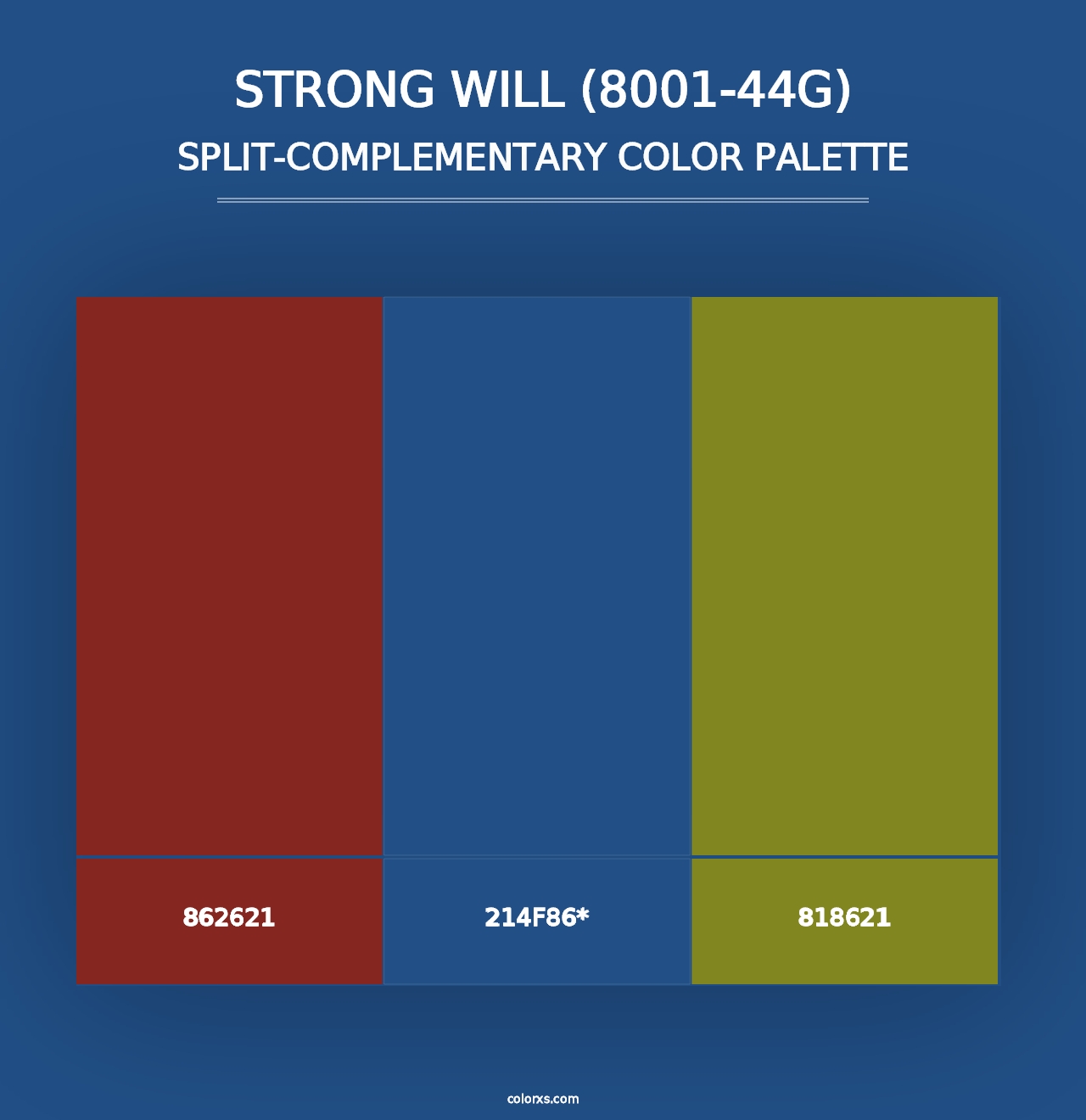 Strong Will (8001-44G) - Split-Complementary Color Palette