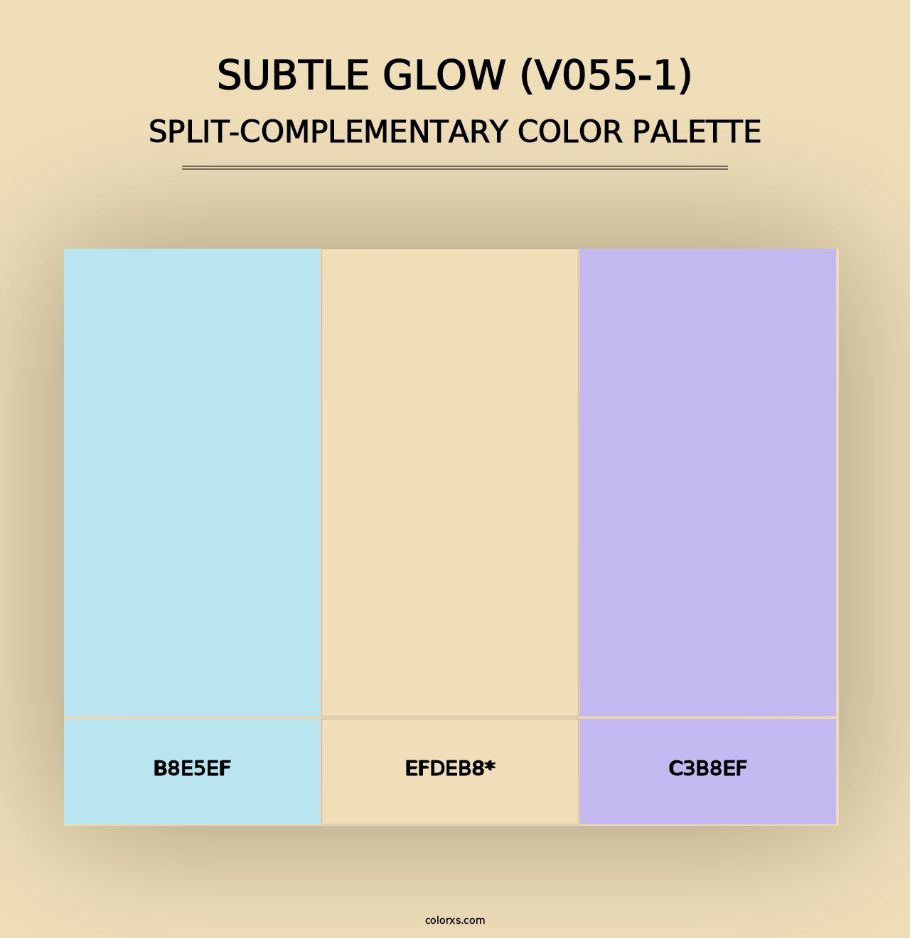 Subtle Glow (V055-1) - Split-Complementary Color Palette