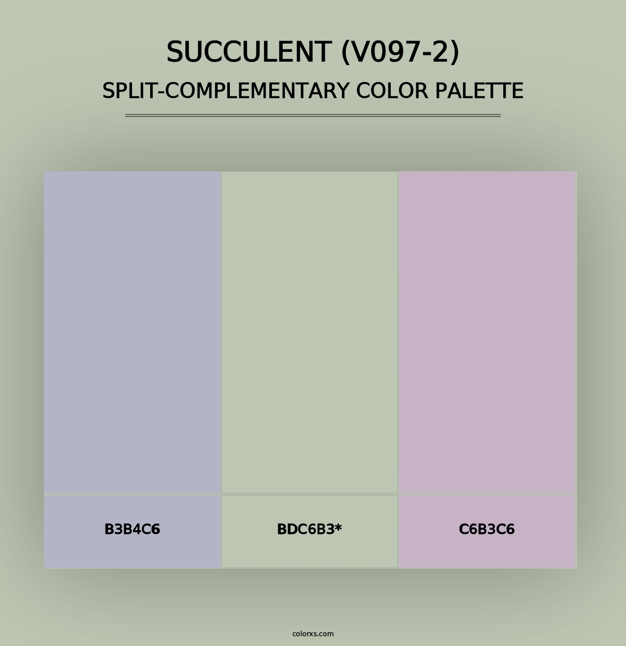 Succulent (V097-2) - Split-Complementary Color Palette