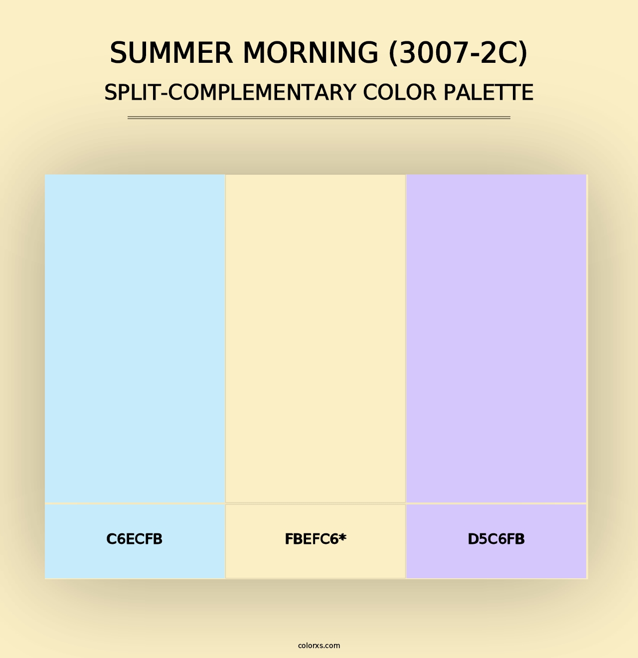 Summer Morning (3007-2C) - Split-Complementary Color Palette