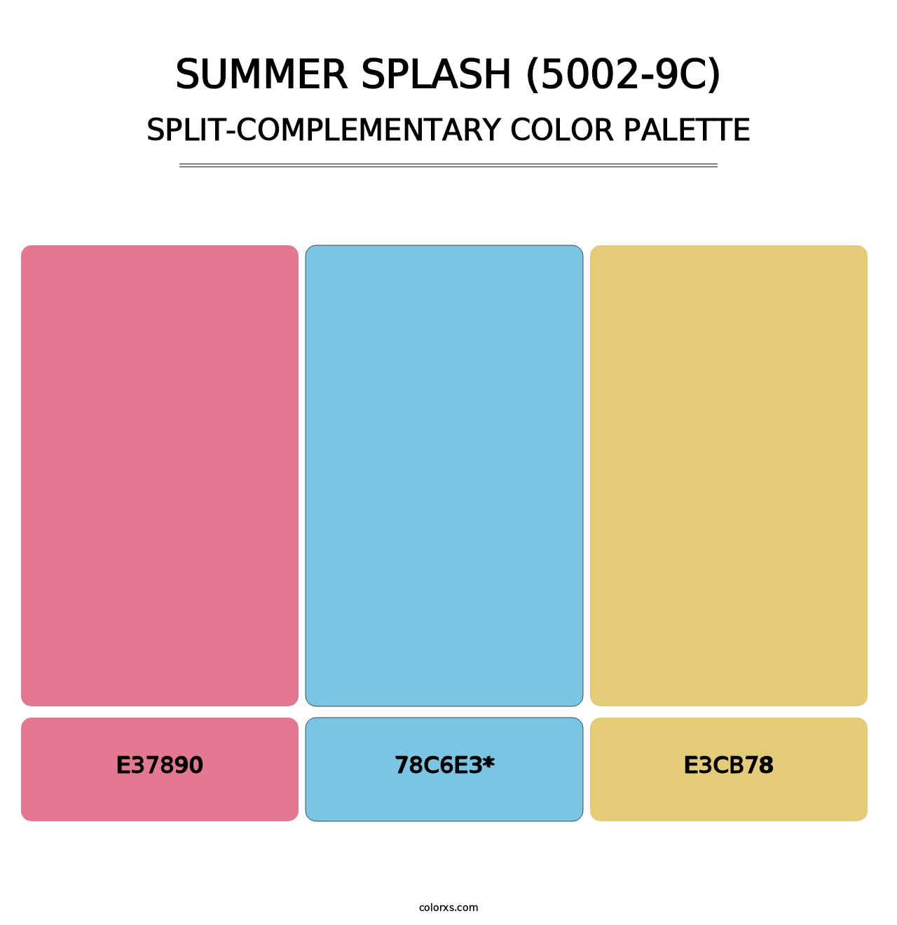 Summer Splash (5002-9C) - Split-Complementary Color Palette