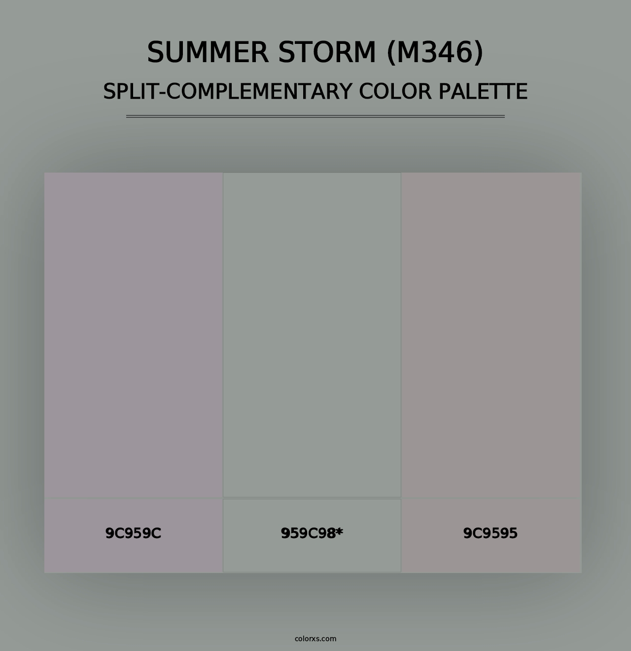 Summer Storm (M346) - Split-Complementary Color Palette