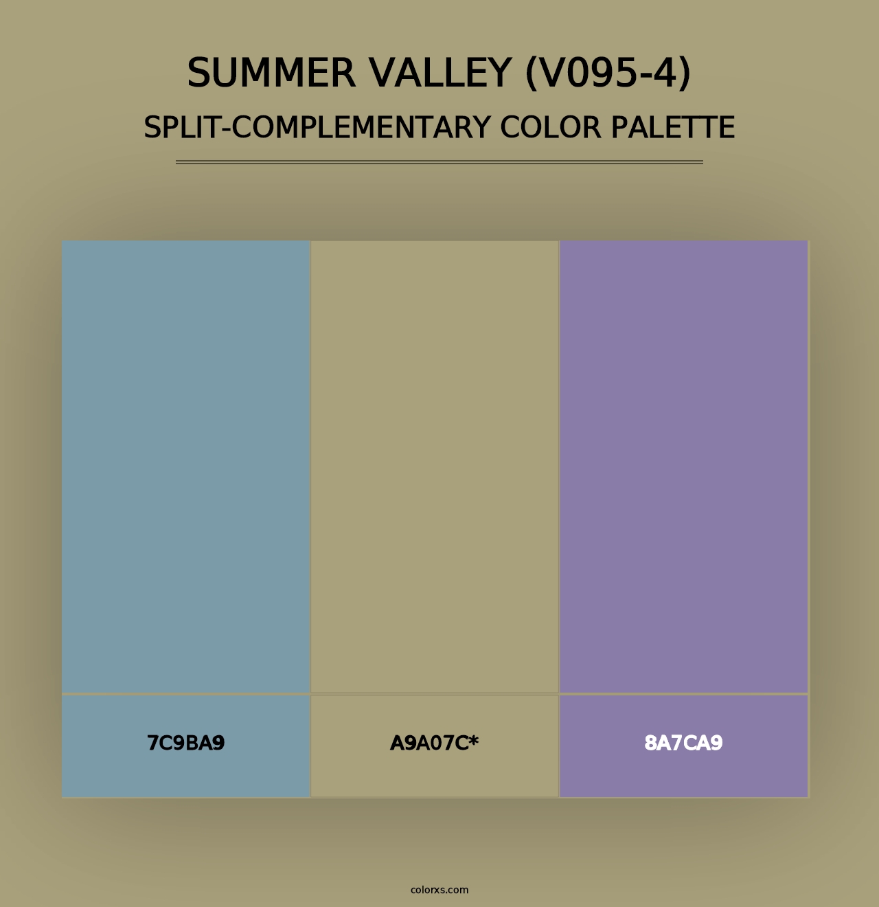 Summer Valley (V095-4) - Split-Complementary Color Palette