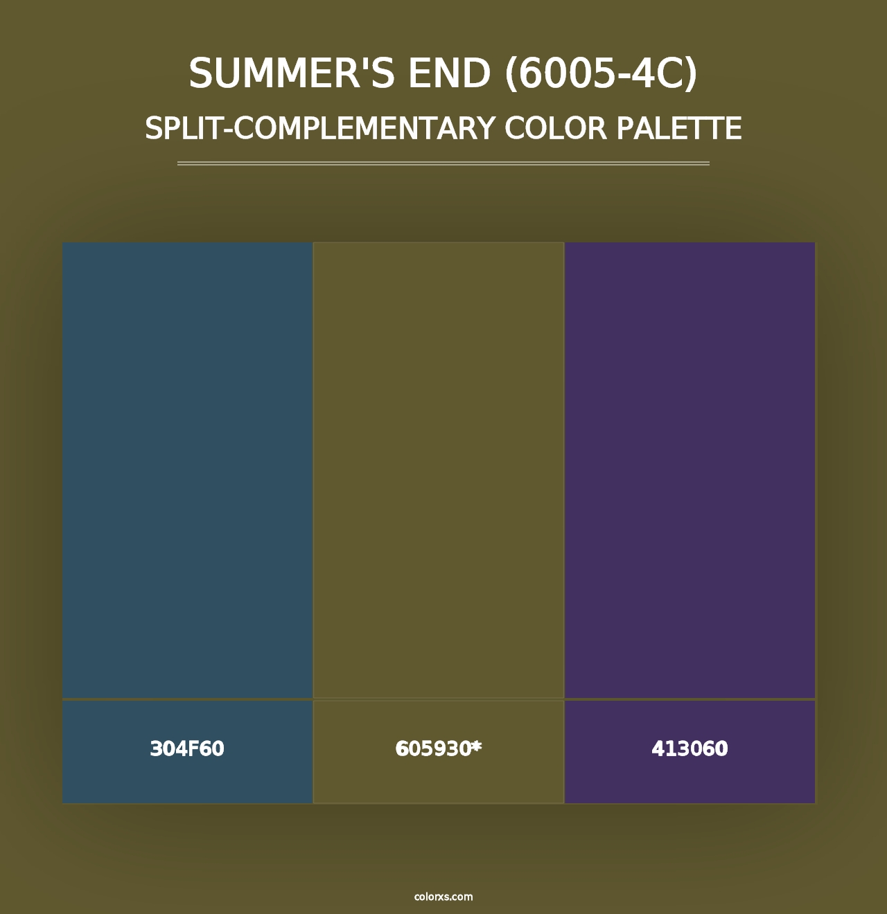 Summer's End (6005-4C) - Split-Complementary Color Palette