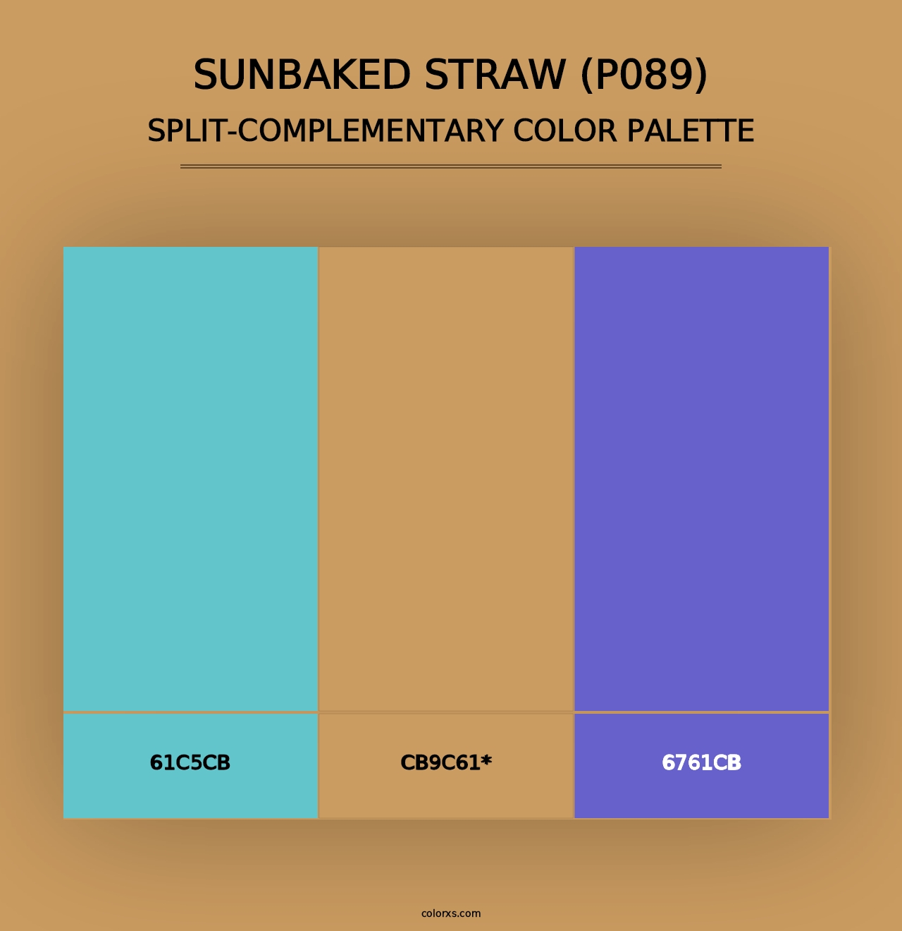 Sunbaked Straw (P089) - Split-Complementary Color Palette