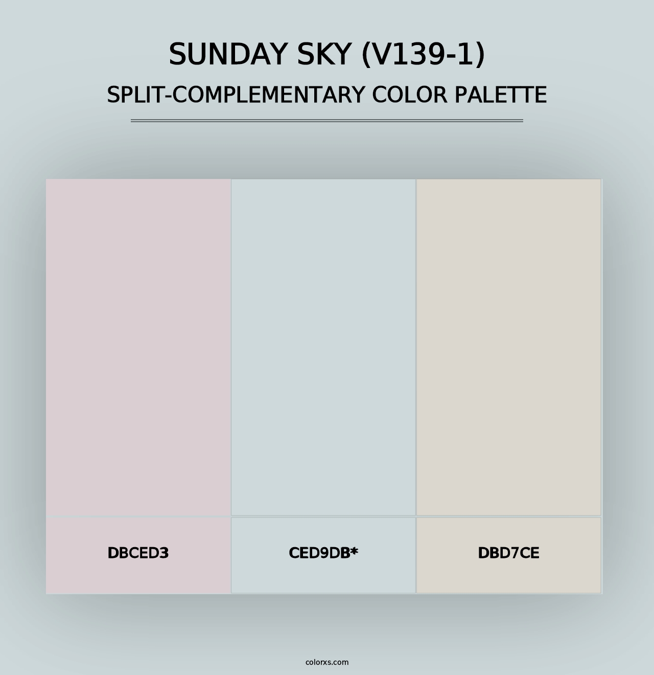 Sunday Sky (V139-1) - Split-Complementary Color Palette