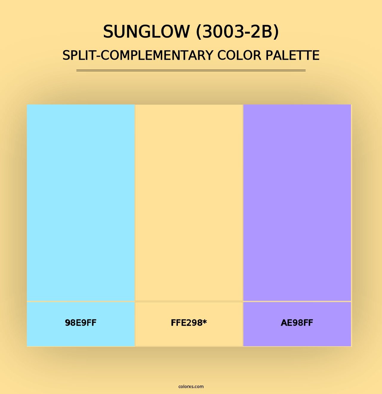 Sunglow (3003-2B) - Split-Complementary Color Palette