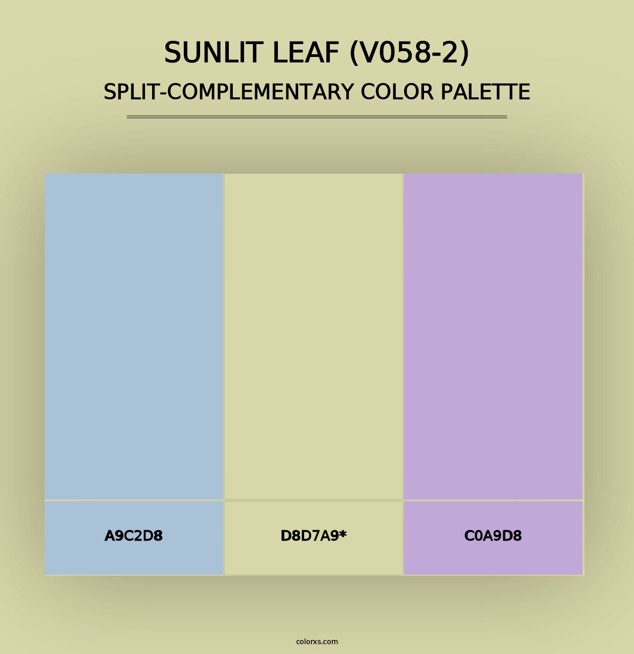 Sunlit Leaf (V058-2) - Split-Complementary Color Palette