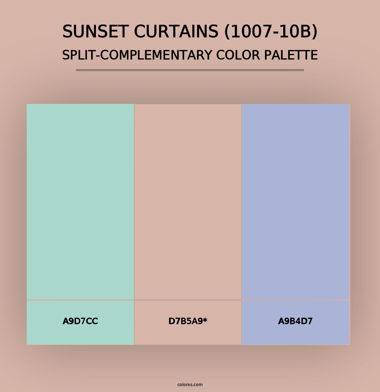 Sunset Curtains (1007-10B) - Split-Complementary Color Palette