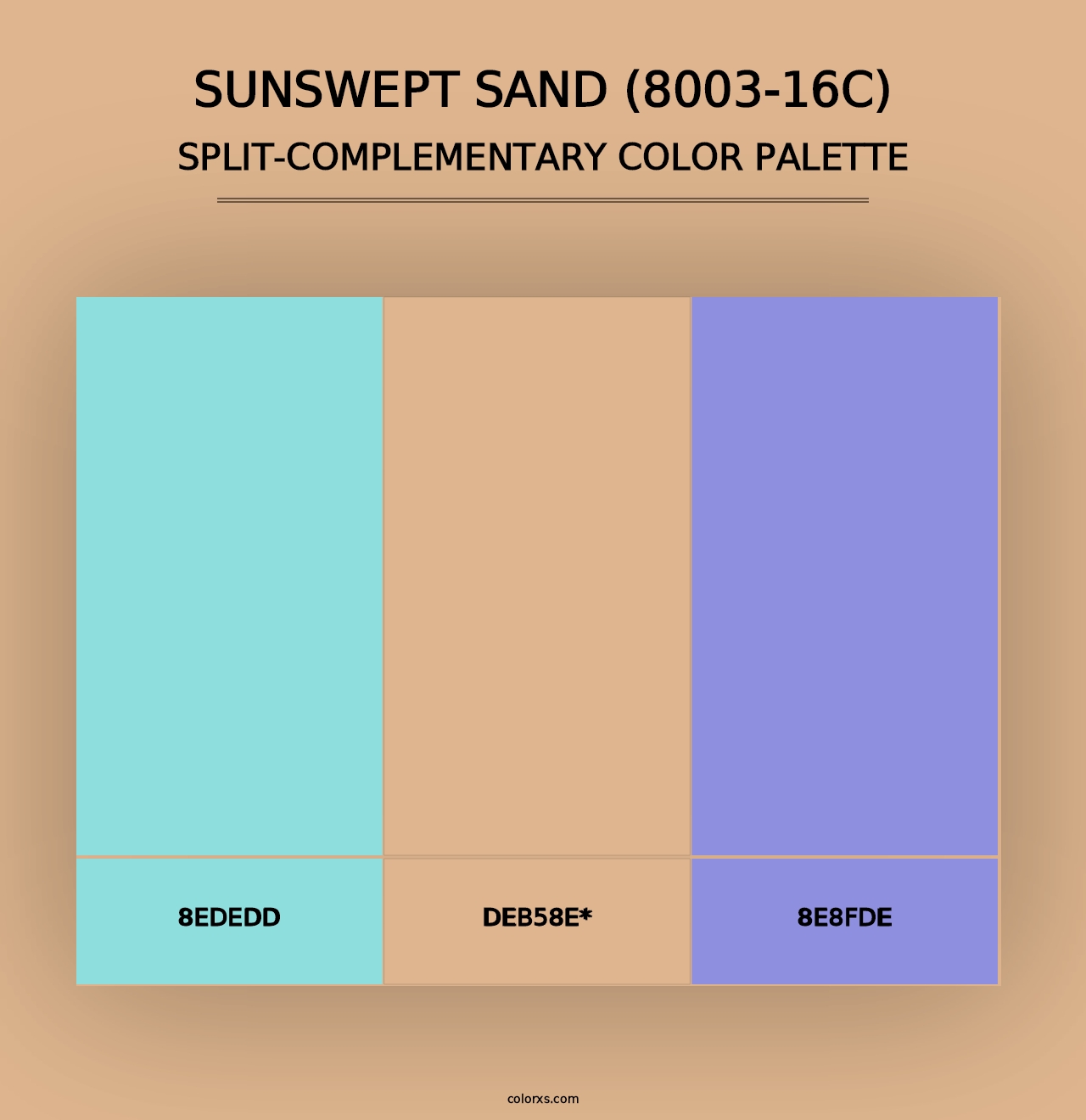 Sunswept Sand (8003-16C) - Split-Complementary Color Palette