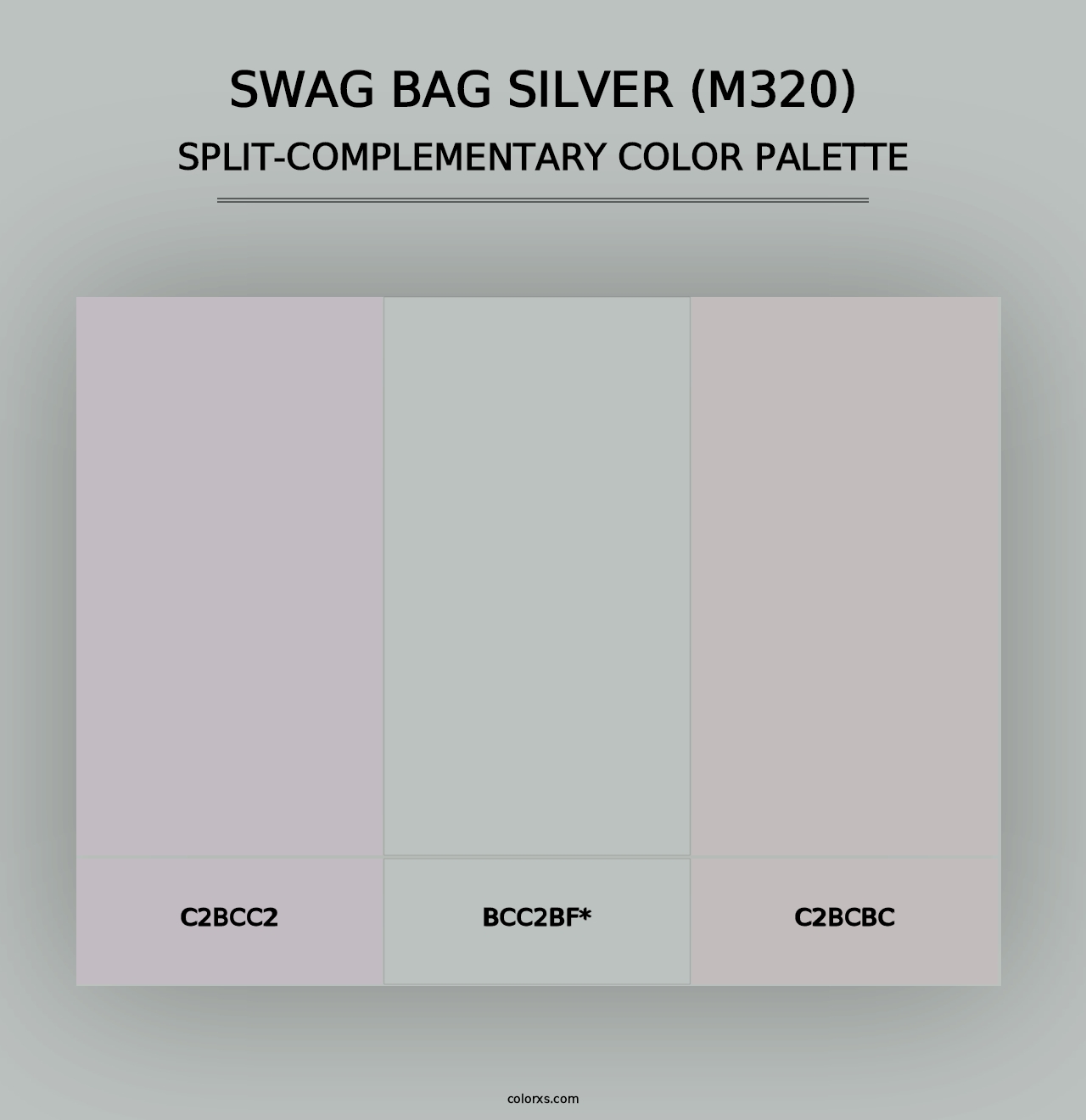 Swag Bag Silver (M320) - Split-Complementary Color Palette