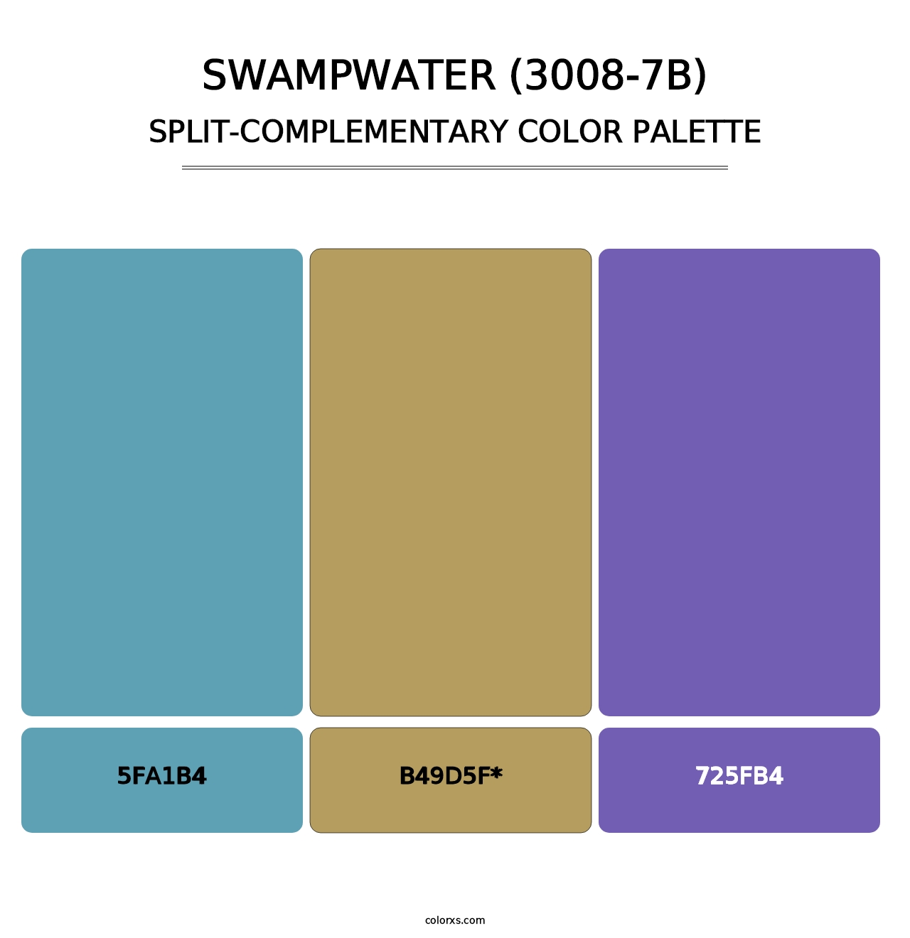 Swampwater (3008-7B) - Split-Complementary Color Palette