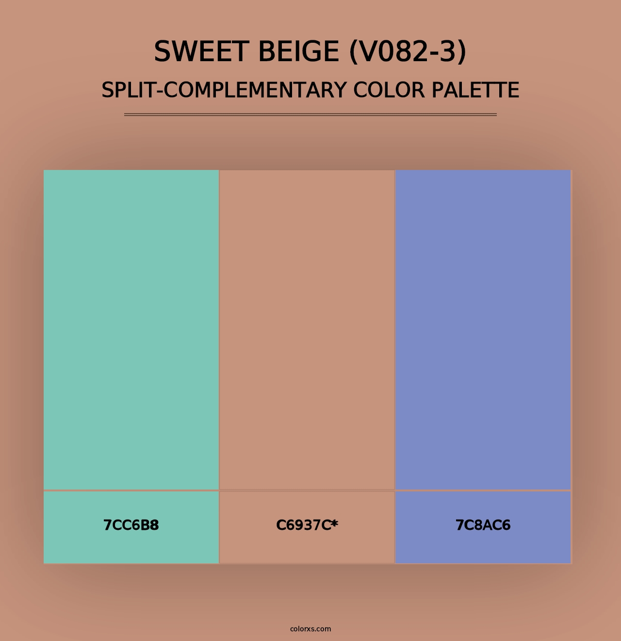 Sweet Beige (V082-3) - Split-Complementary Color Palette