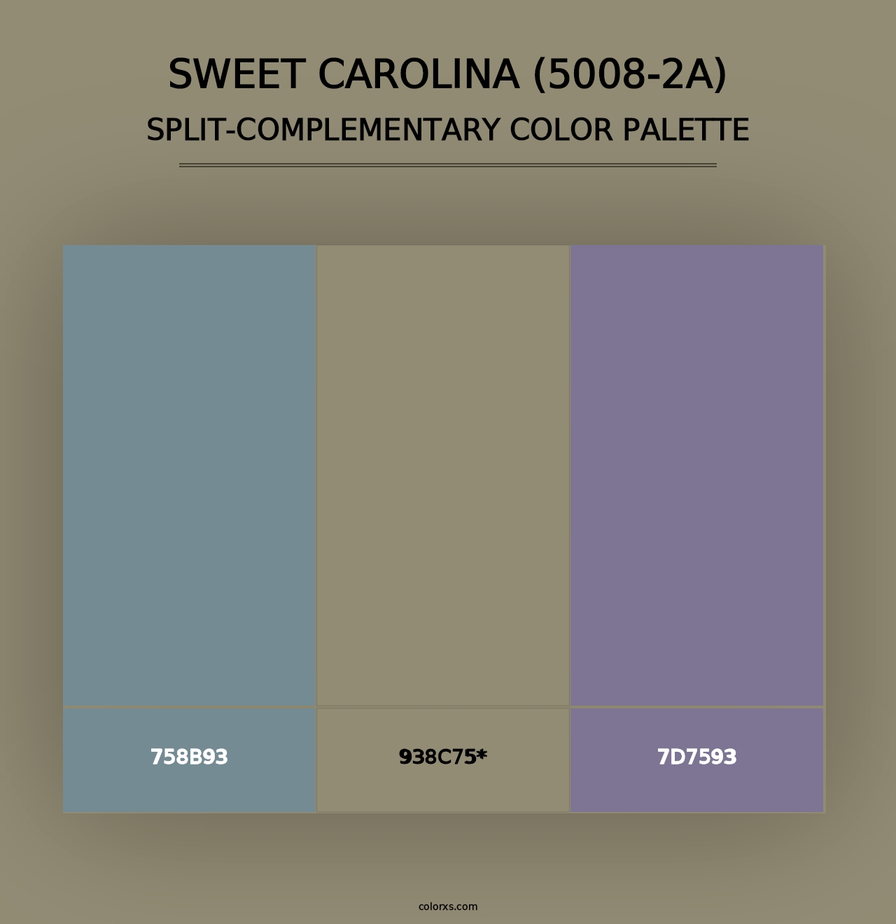 Sweet Carolina (5008-2A) - Split-Complementary Color Palette