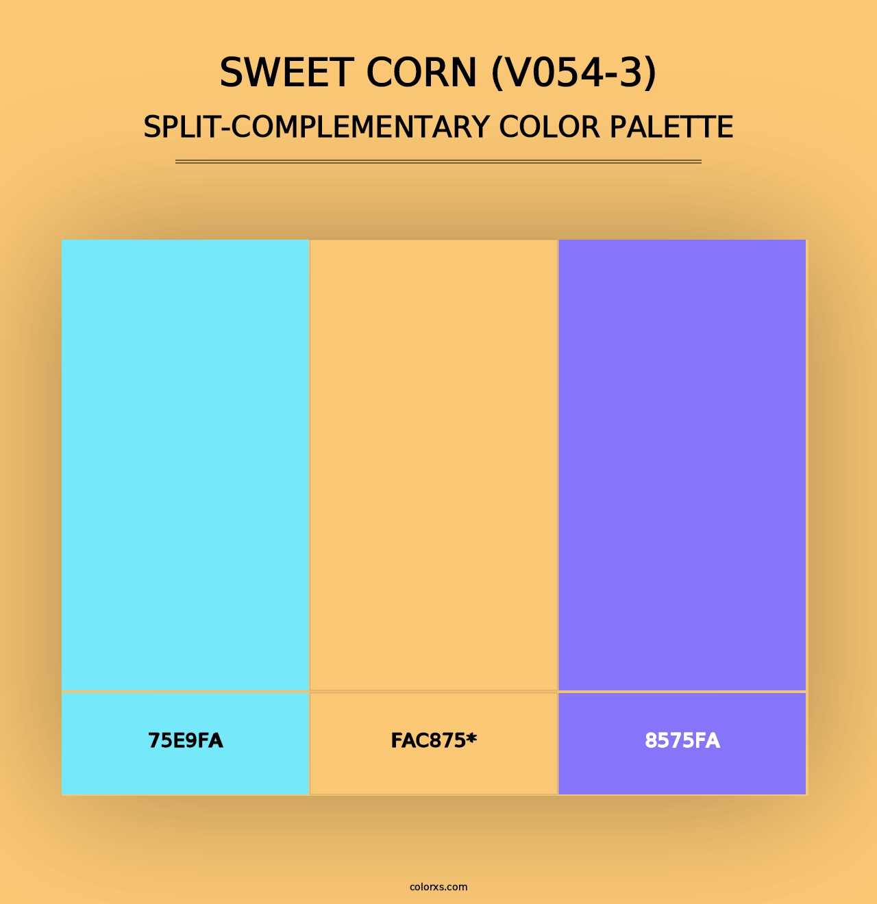 Sweet Corn (V054-3) - Split-Complementary Color Palette