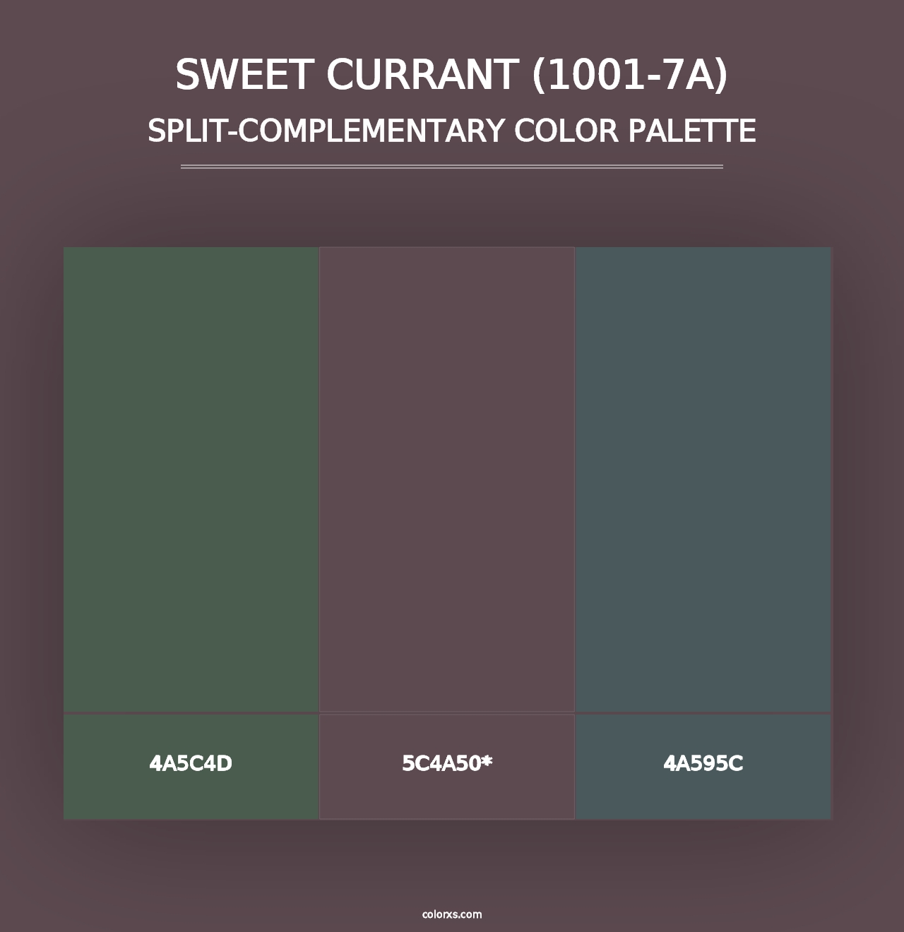 Sweet Currant (1001-7A) - Split-Complementary Color Palette