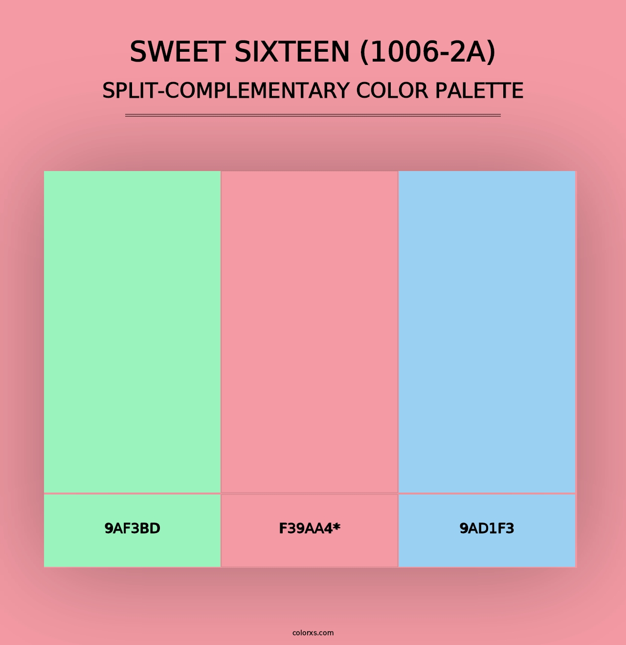 Sweet Sixteen (1006-2A) - Split-Complementary Color Palette