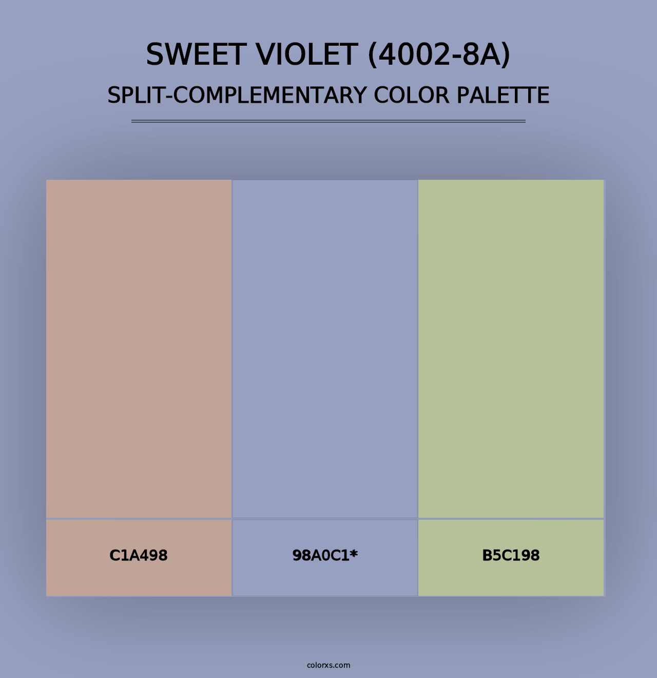 Sweet Violet (4002-8A) - Split-Complementary Color Palette