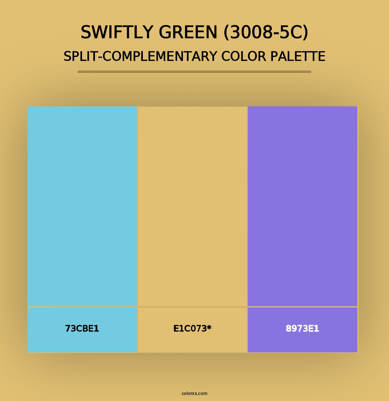 Swiftly Green (3008-5C) - Split-Complementary Color Palette