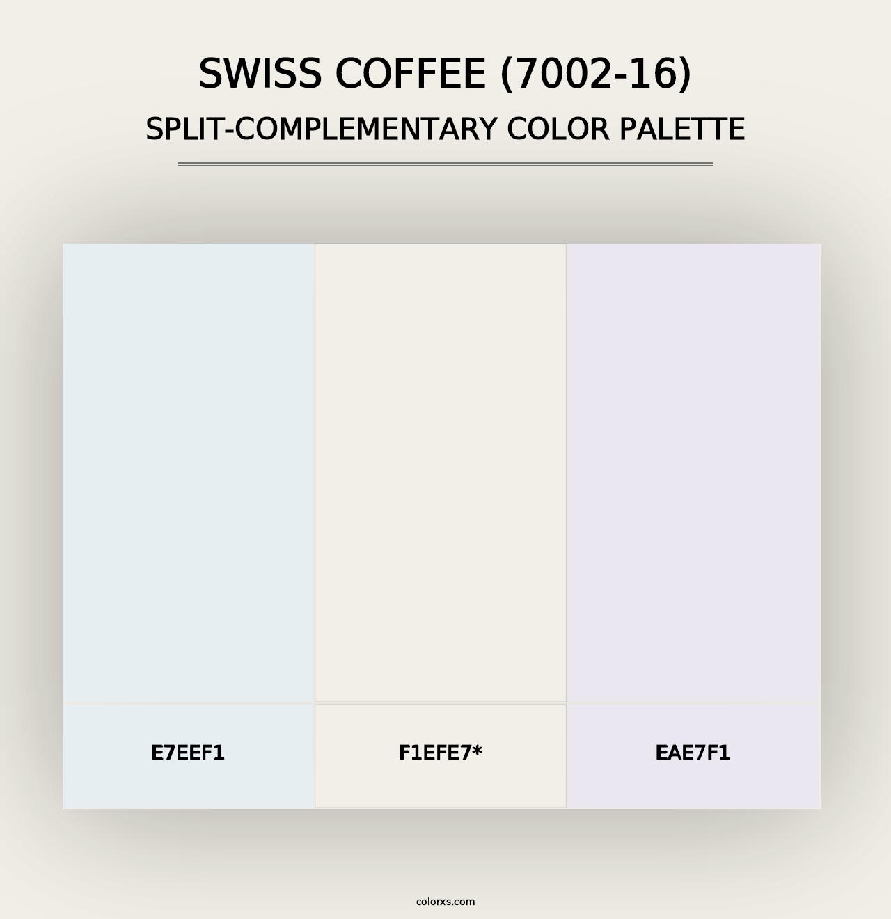 Swiss Coffee (7002-16) - Split-Complementary Color Palette