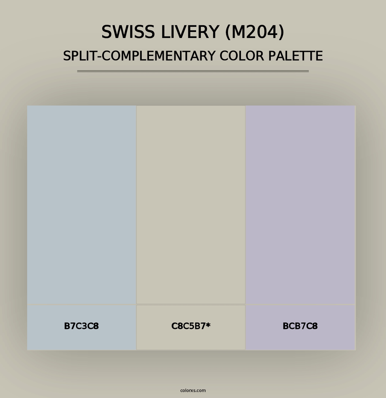 Swiss Livery (M204) - Split-Complementary Color Palette