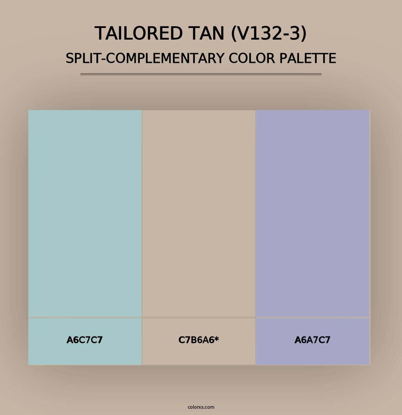 Tailored Tan (V132-3) - Split-Complementary Color Palette