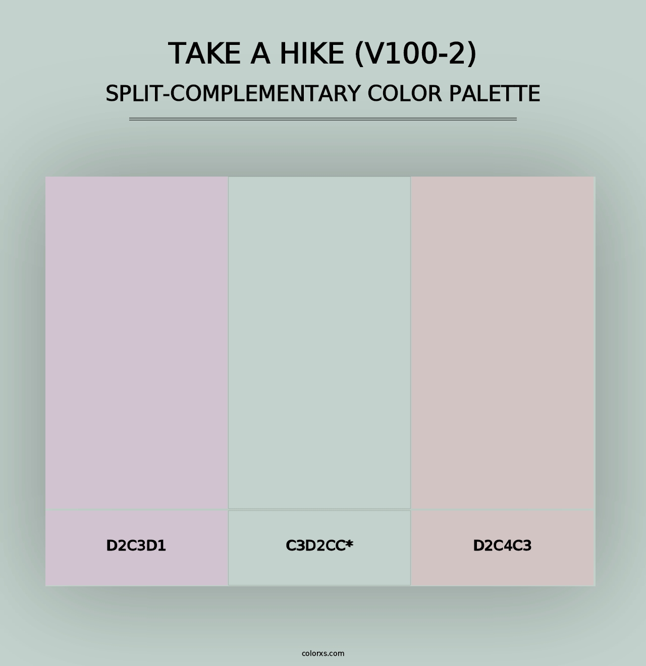 Take a Hike (V100-2) - Split-Complementary Color Palette