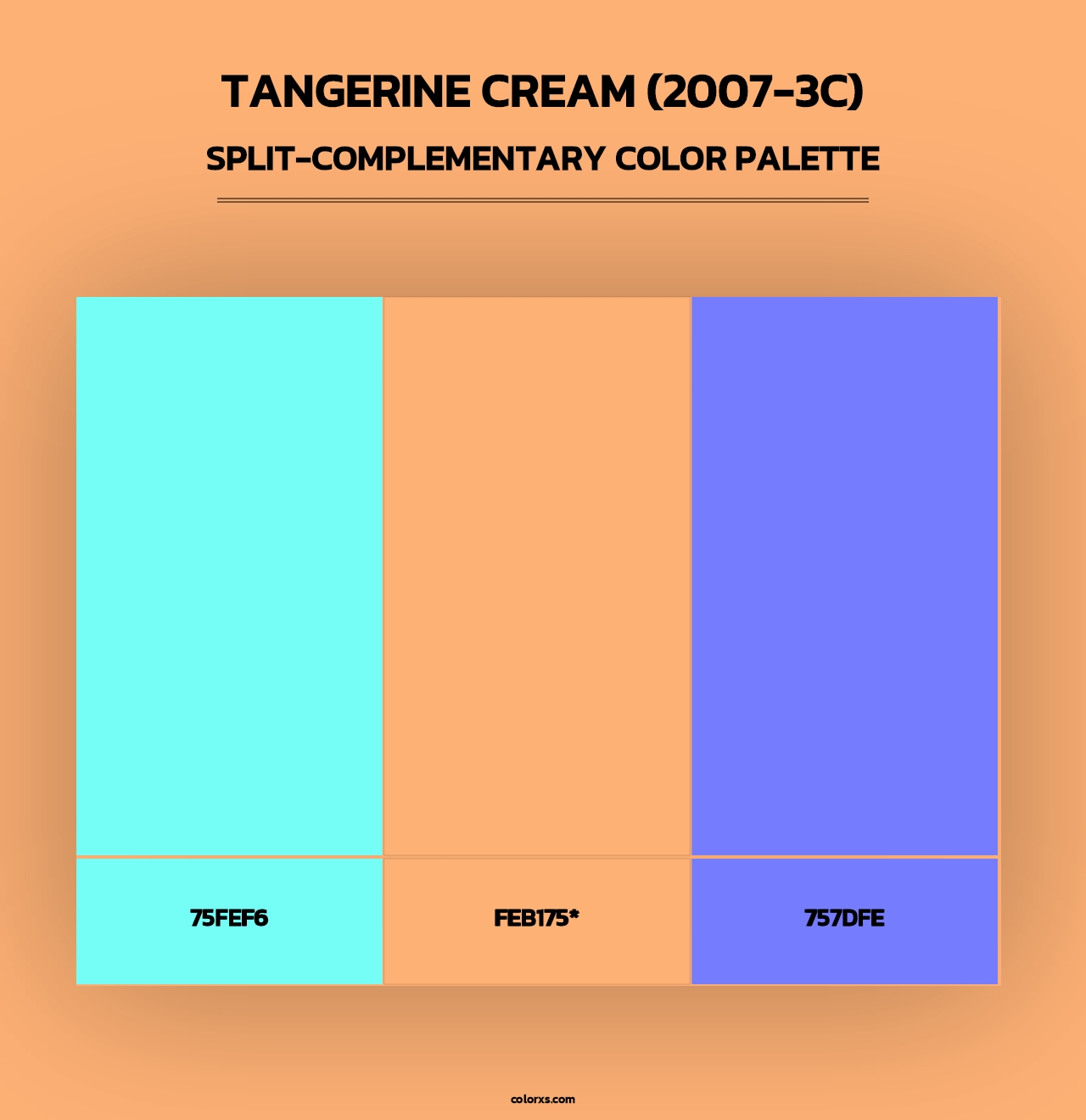 Tangerine Cream (2007-3C) - Split-Complementary Color Palette