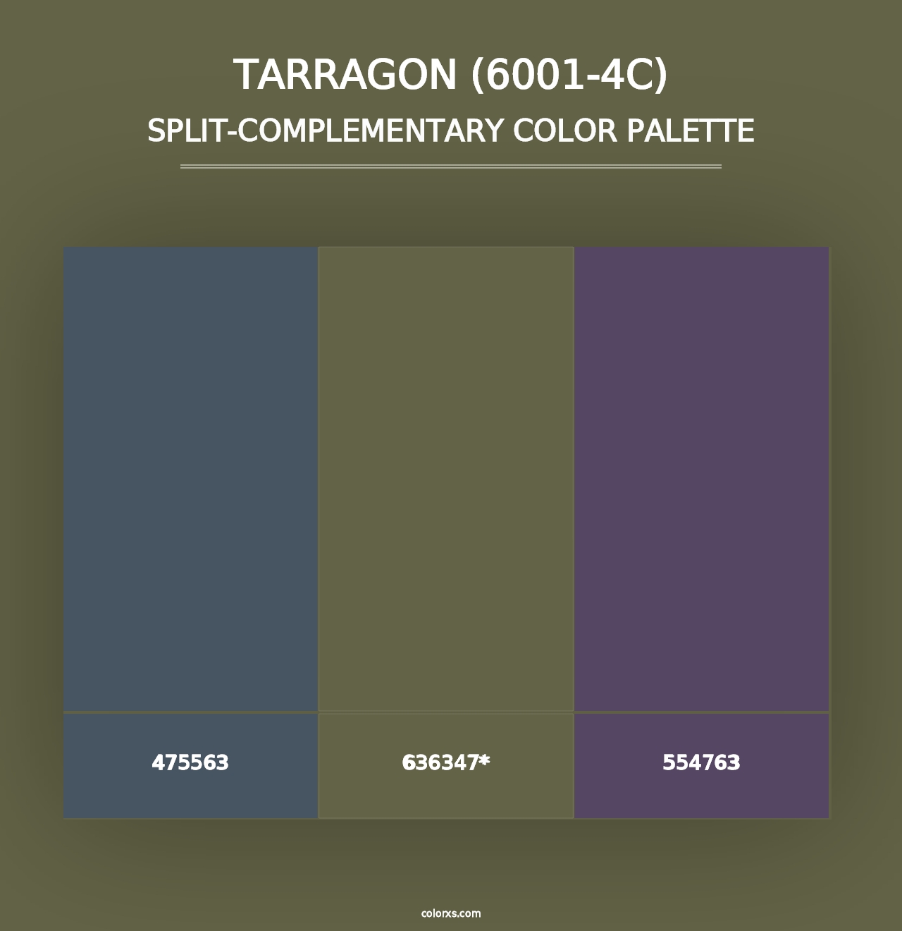 Tarragon (6001-4C) - Split-Complementary Color Palette