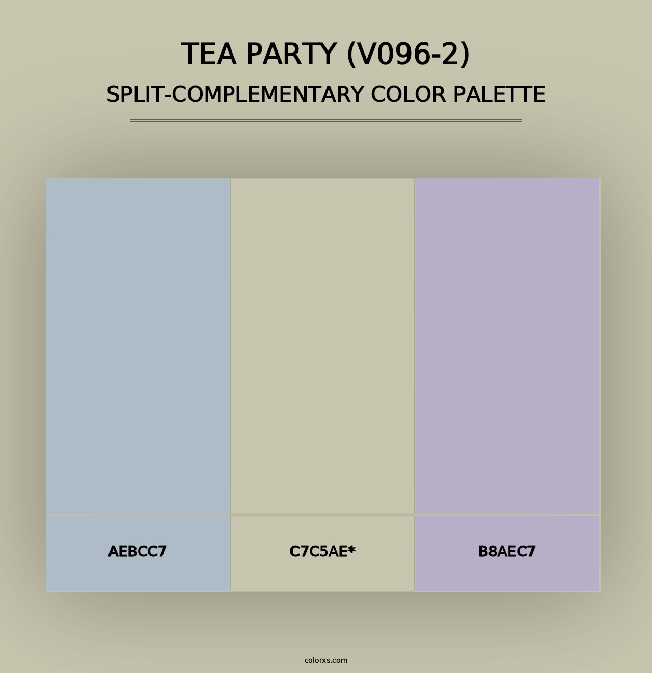 Tea Party (V096-2) - Split-Complementary Color Palette